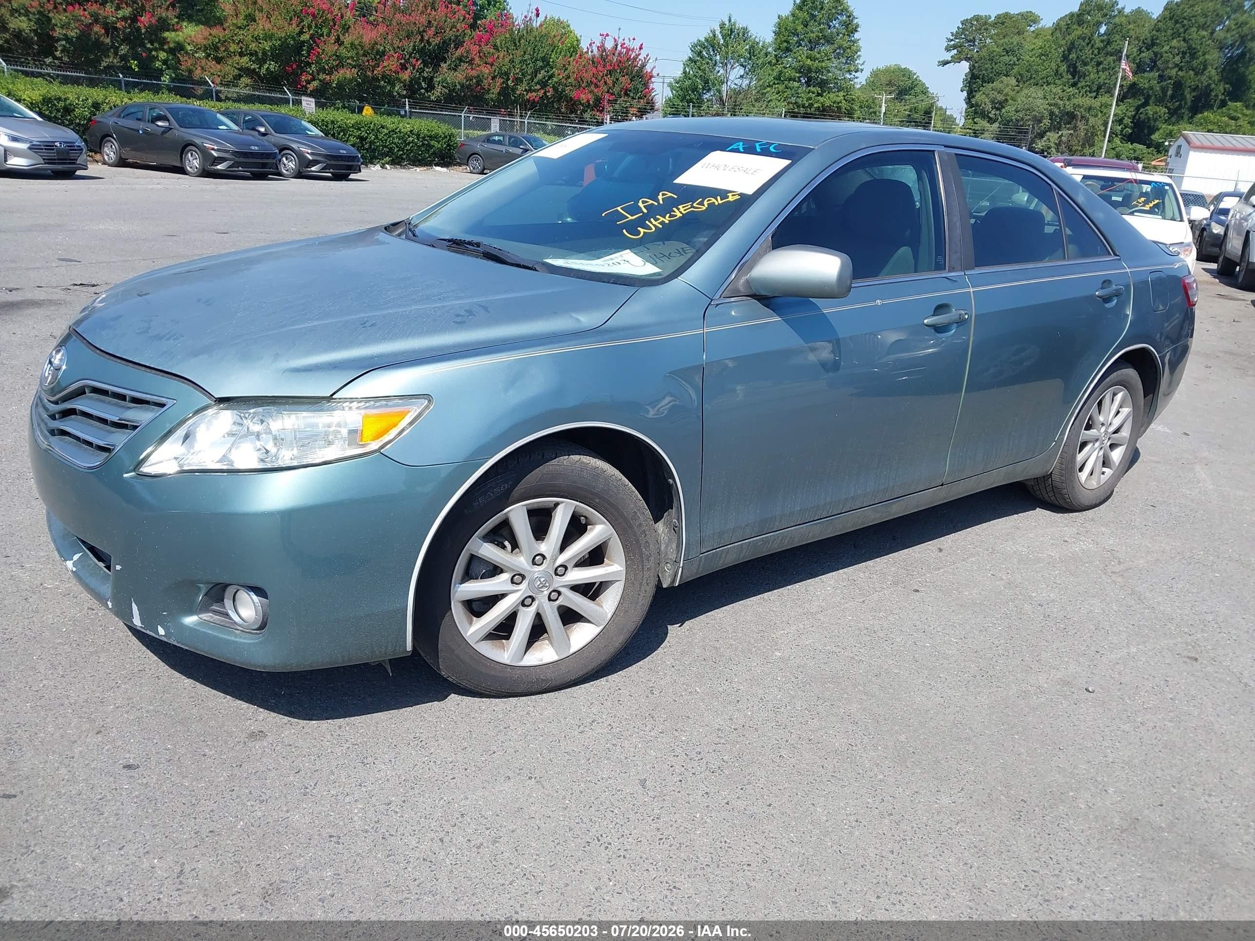 2010 Toyota Camry Xle V6 Light Blue vin: 4T1BK3EKXAU600125