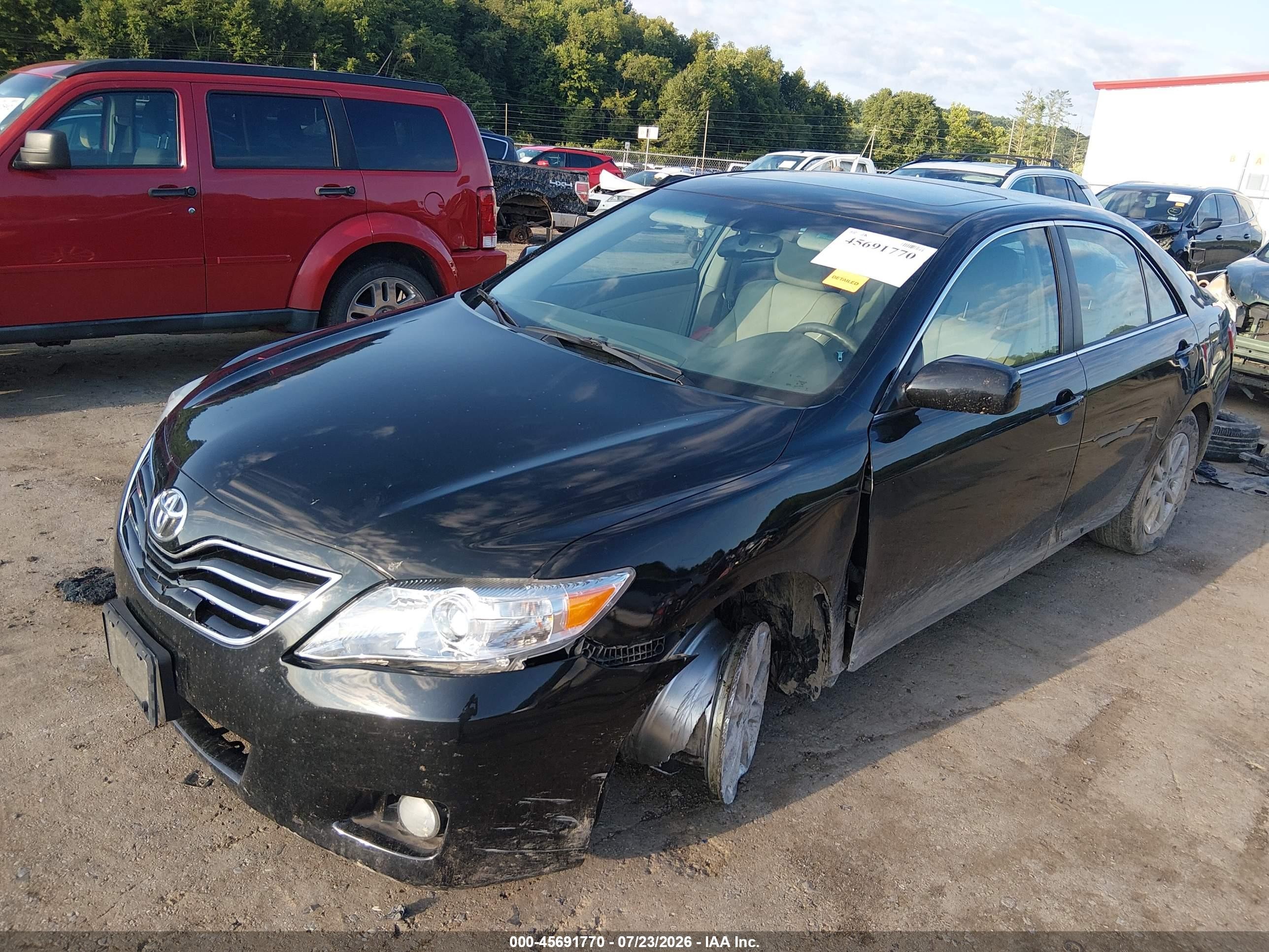 2011 Toyota Camry Xle V6 Black vin: 4T1BK3EKXBU122662
