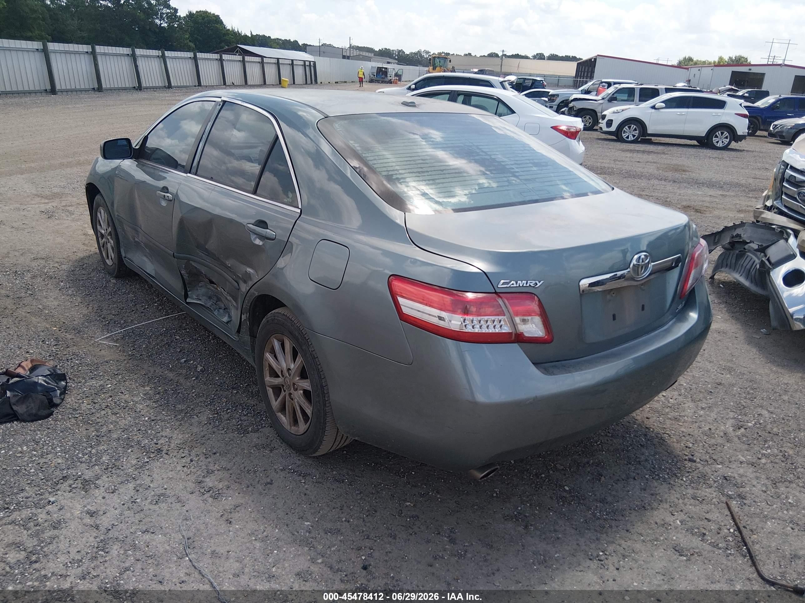 2011 Toyota Camry Xle V6 Green vin: 4T1BK3EKXBU614026