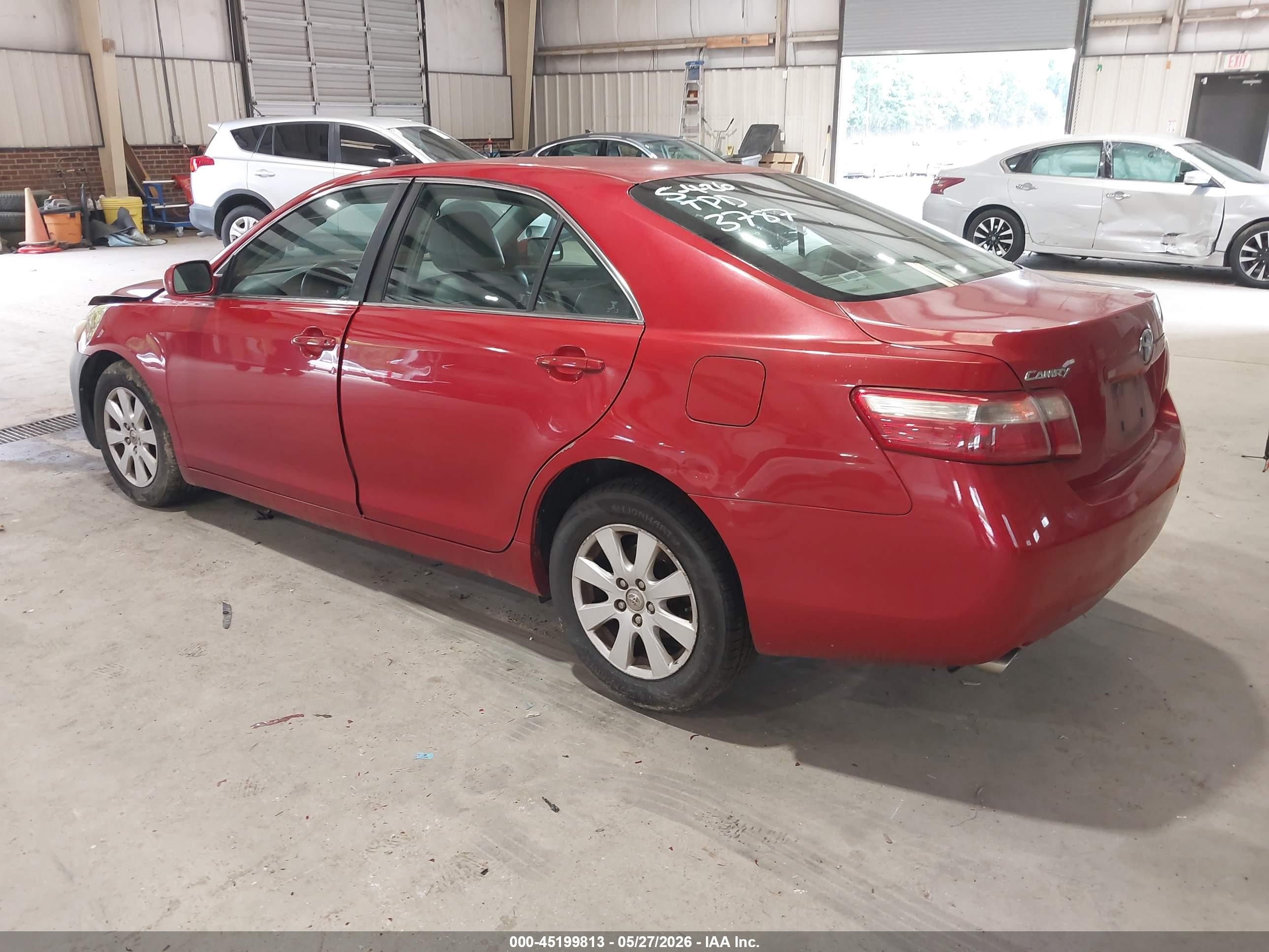 2007 Toyota Camry Xle V6 Red vin: 4T1BK46K07U003787