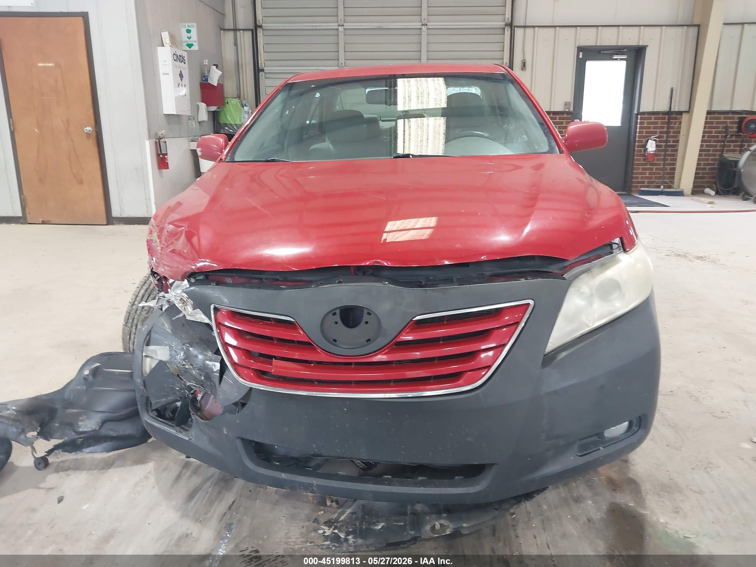 2007 Toyota Camry Xle V6 Red vin: 4T1BK46K07U003787