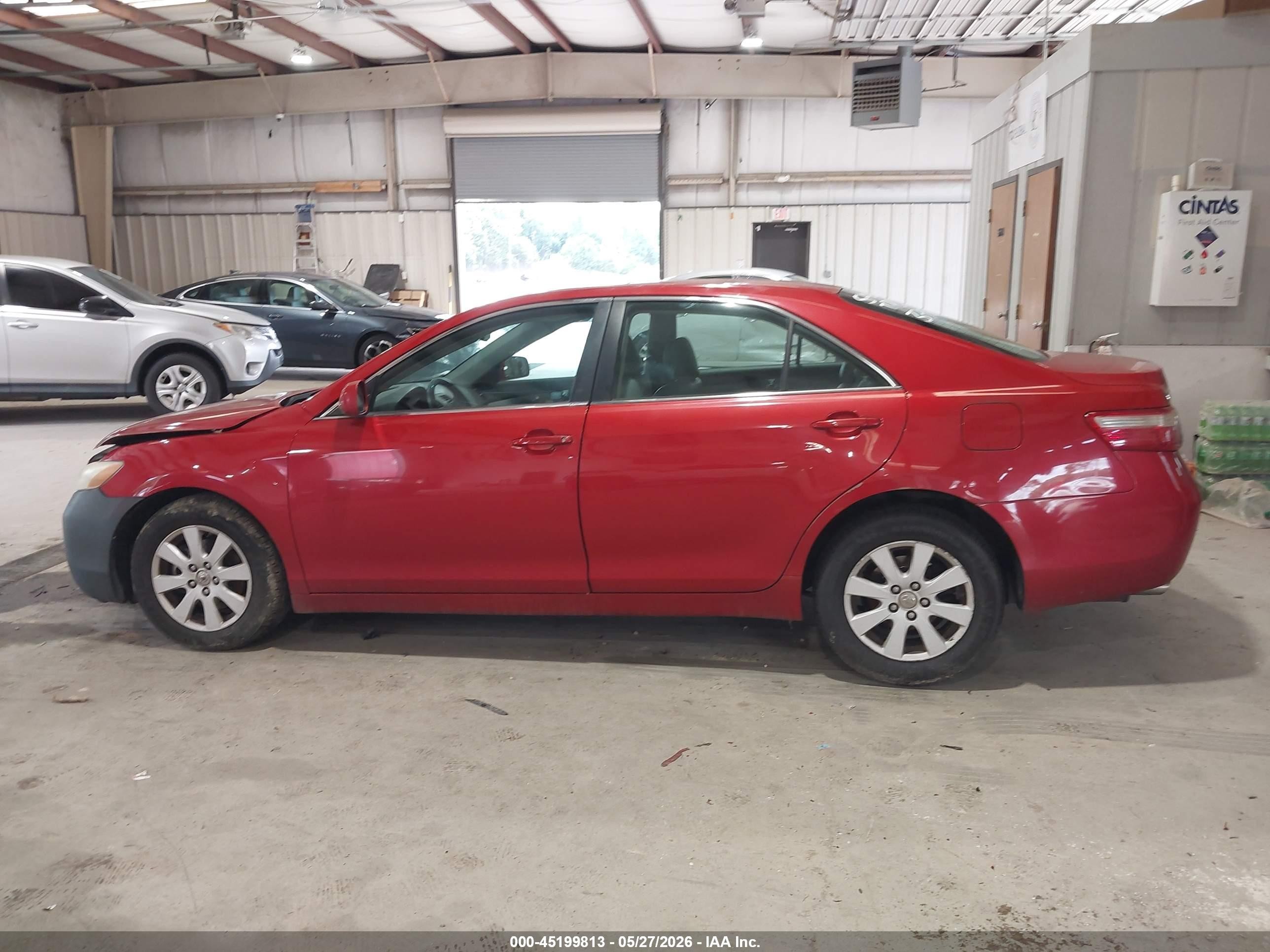 2007 Toyota Camry Xle V6 Red vin: 4T1BK46K07U003787