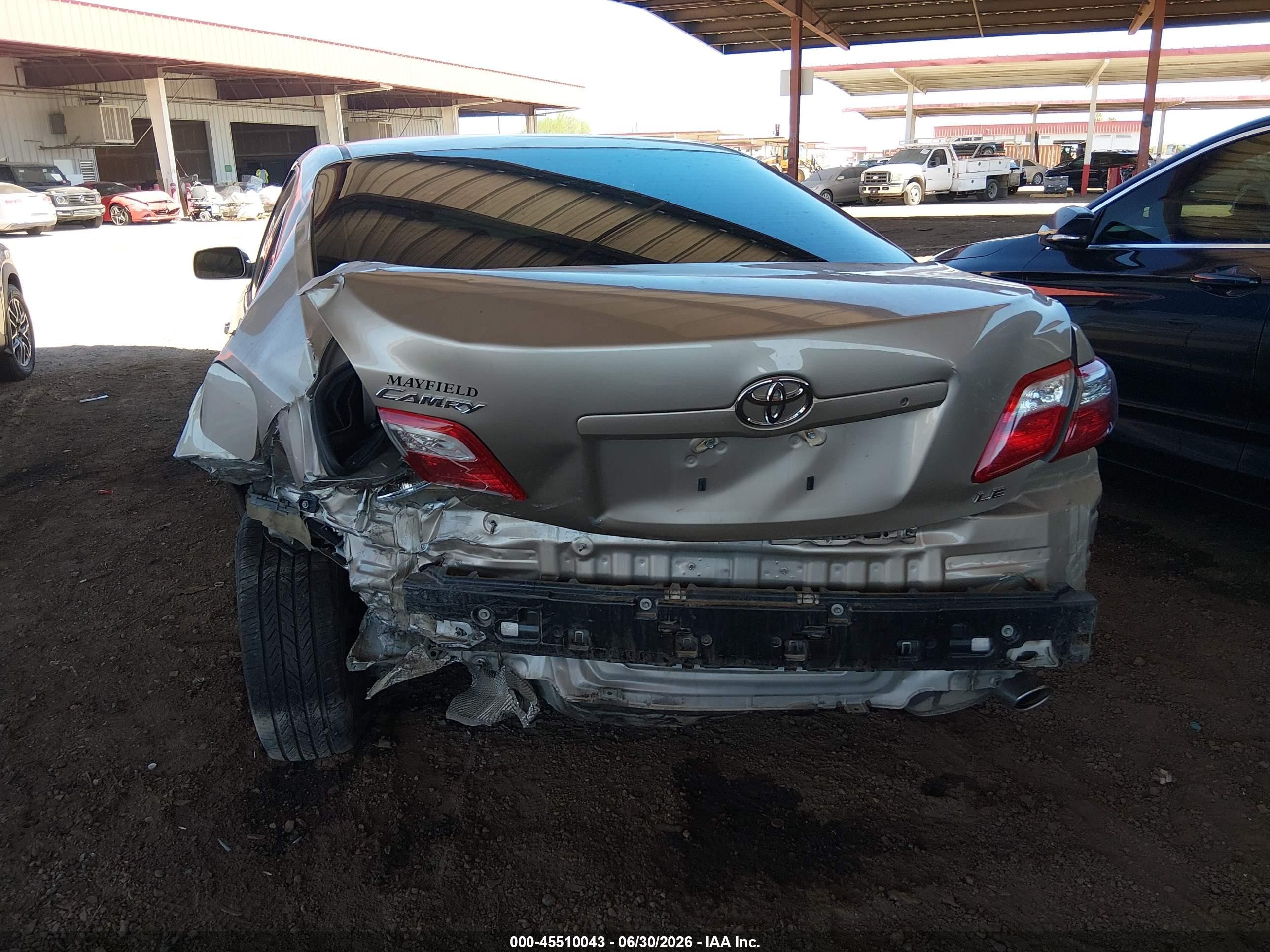 2007 Toyota Camry Le V6/se V6/xle V6 Champagne vin: 4T1BK46K07U007953