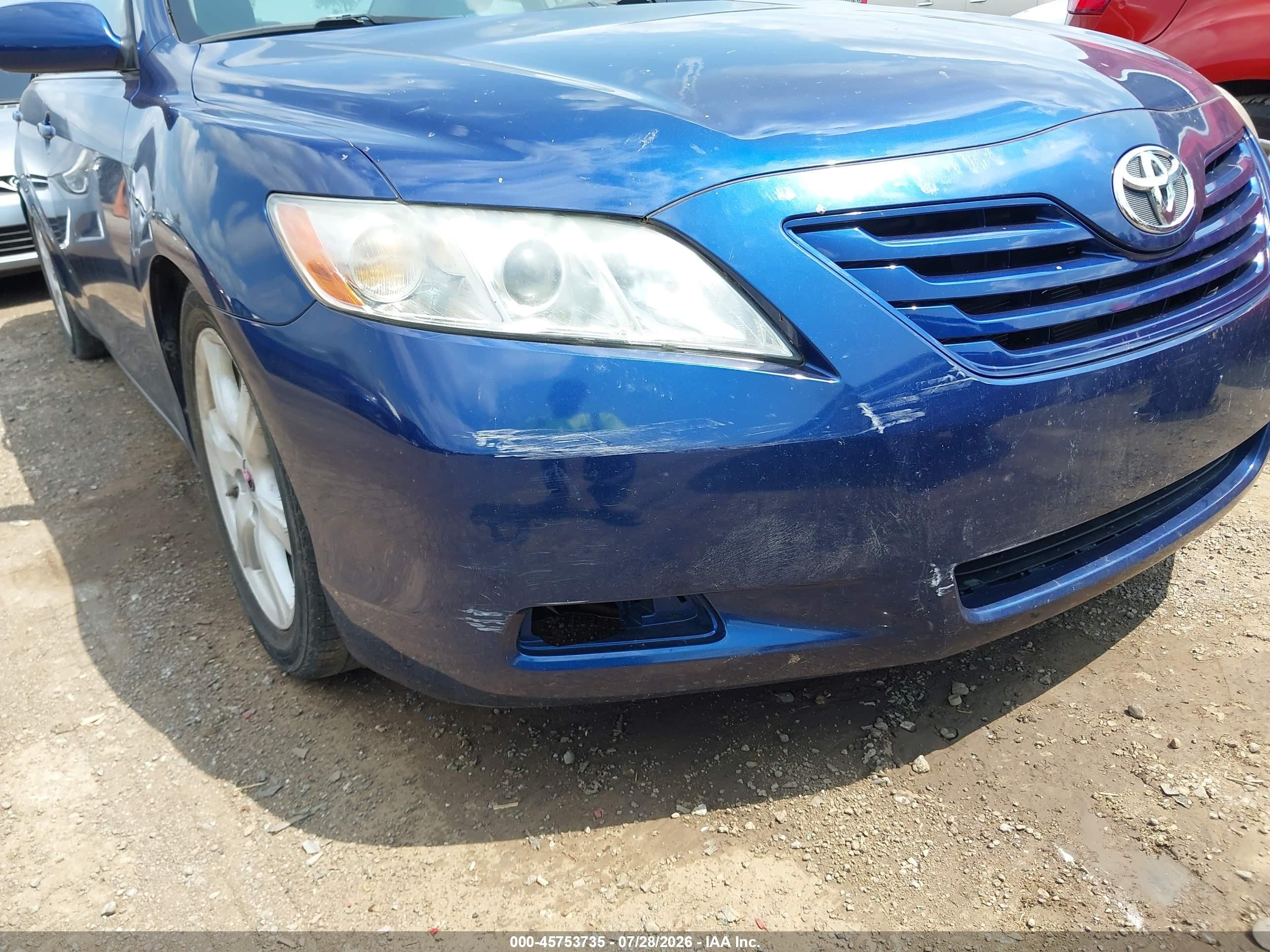 2007 Toyota Camry Le V6 Blue vin: 4T1BK46K07U040872