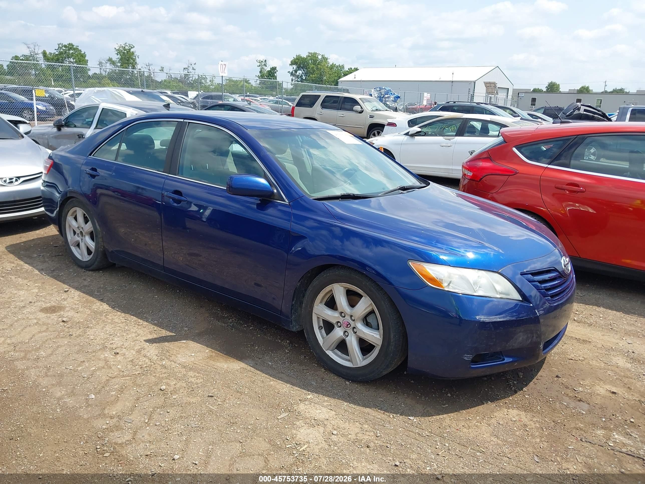 2007 Toyota Camry Le V6 Синий vin: 4T1BK46K07U040872