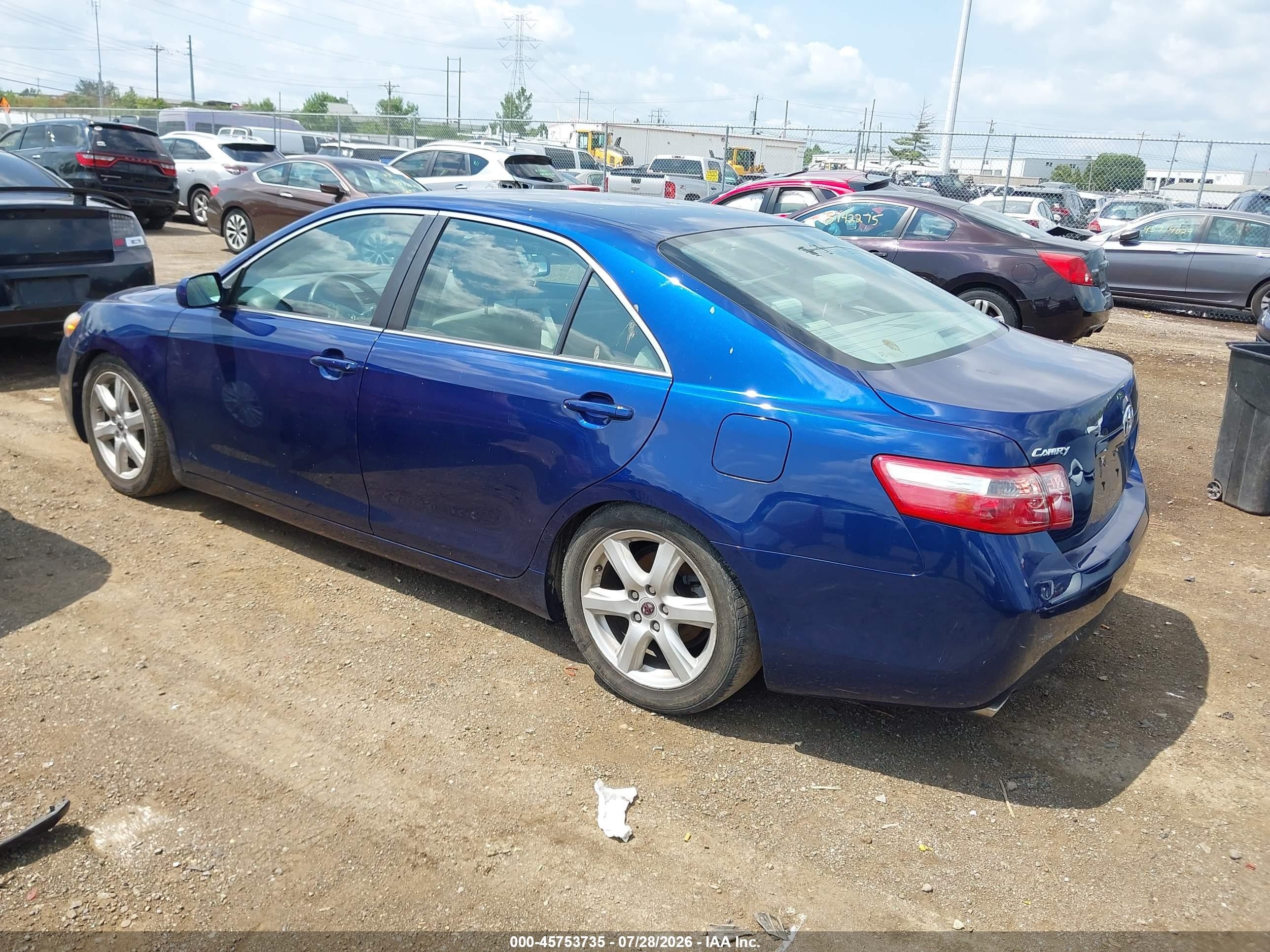 2007 Toyota Camry Le V6 Blue vin: 4T1BK46K07U040872