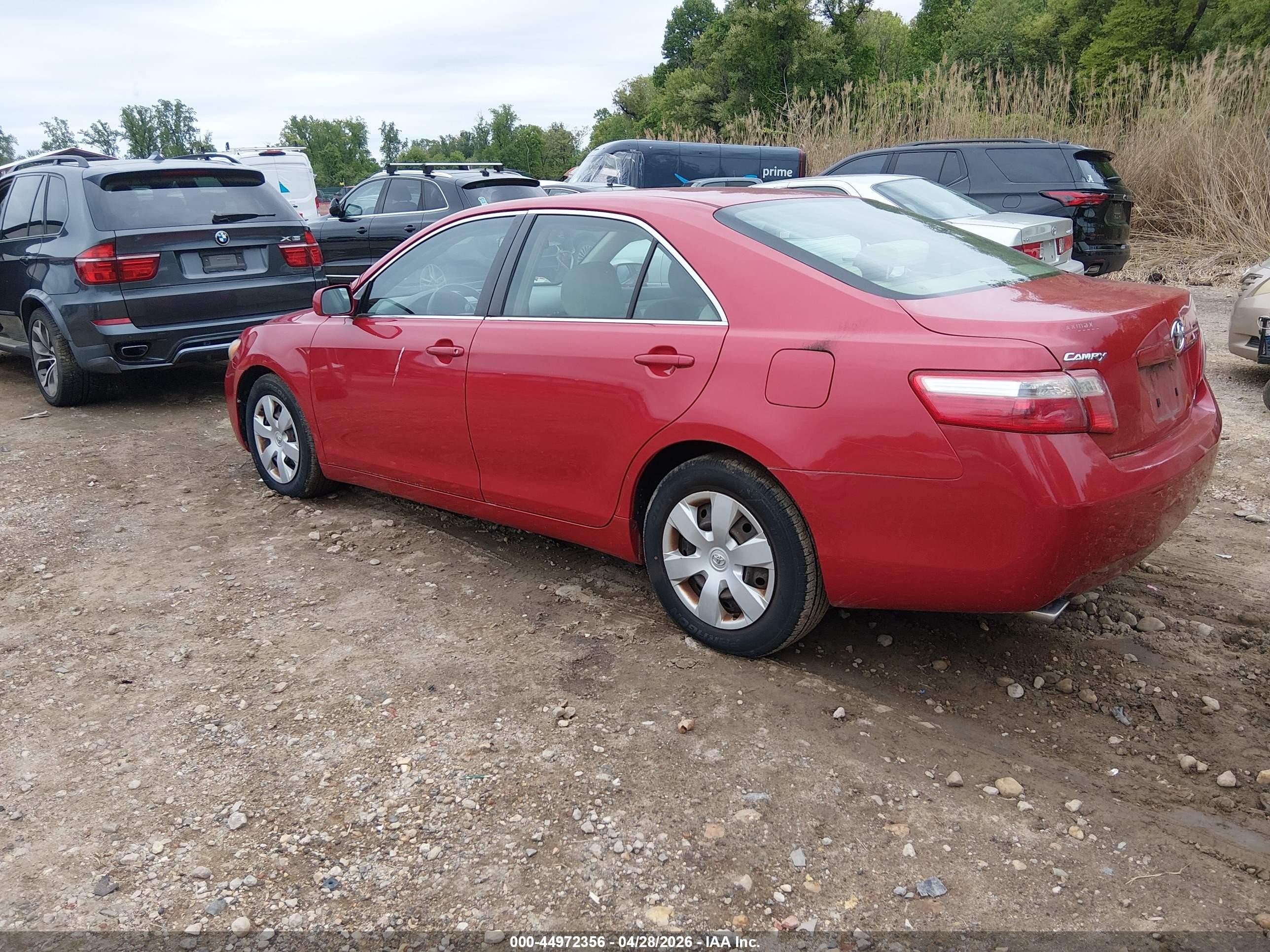 2007 Toyota Camry Le V6 Red vin: 4T1BK46K07U041374