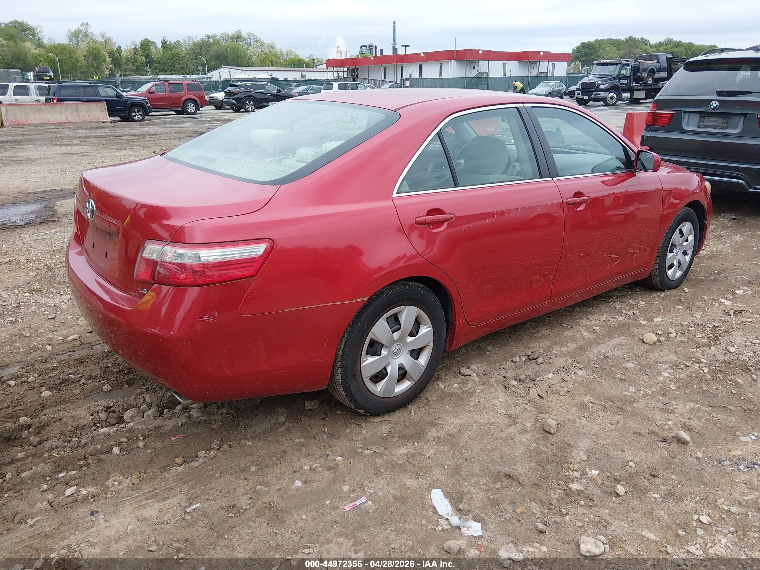 2007 Toyota Camry Le V6 Red vin: 4T1BK46K07U041374