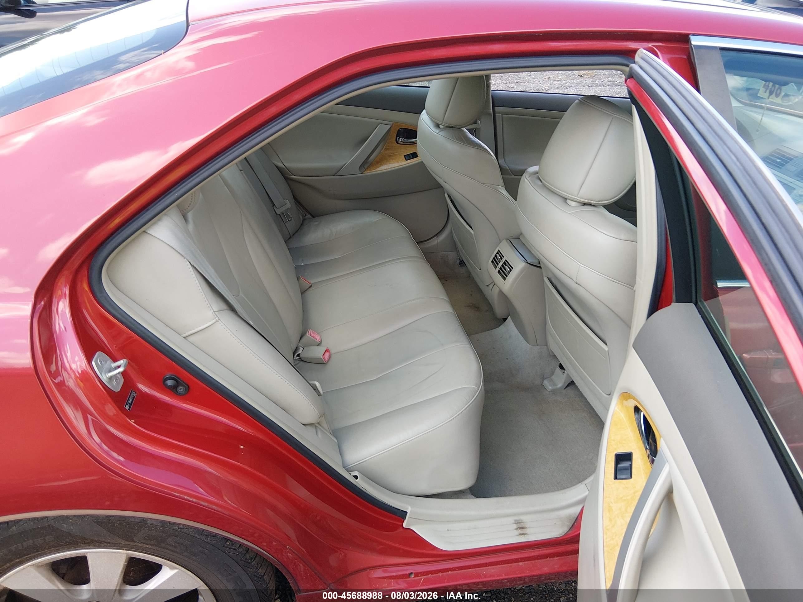 2007 Toyota Camry Xle V6 Red vin: 4T1BK46K07U048762