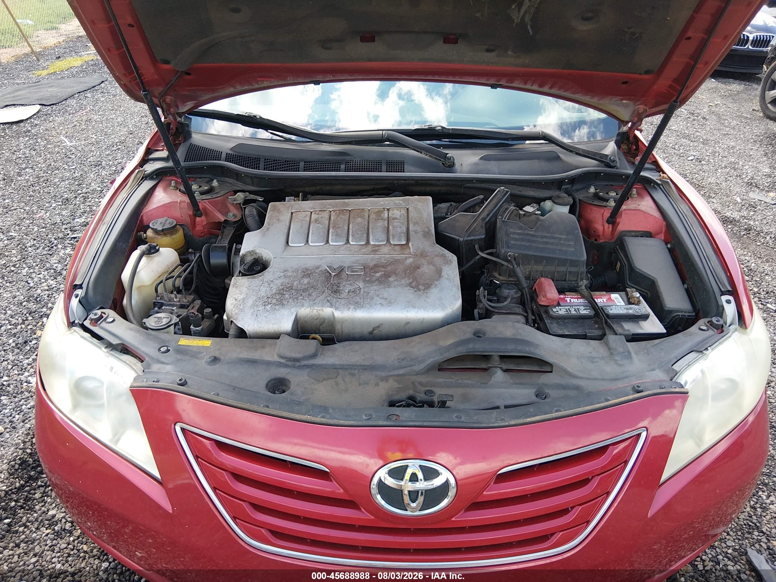 2007 Toyota Camry Xle V6 Red vin: 4T1BK46K07U048762