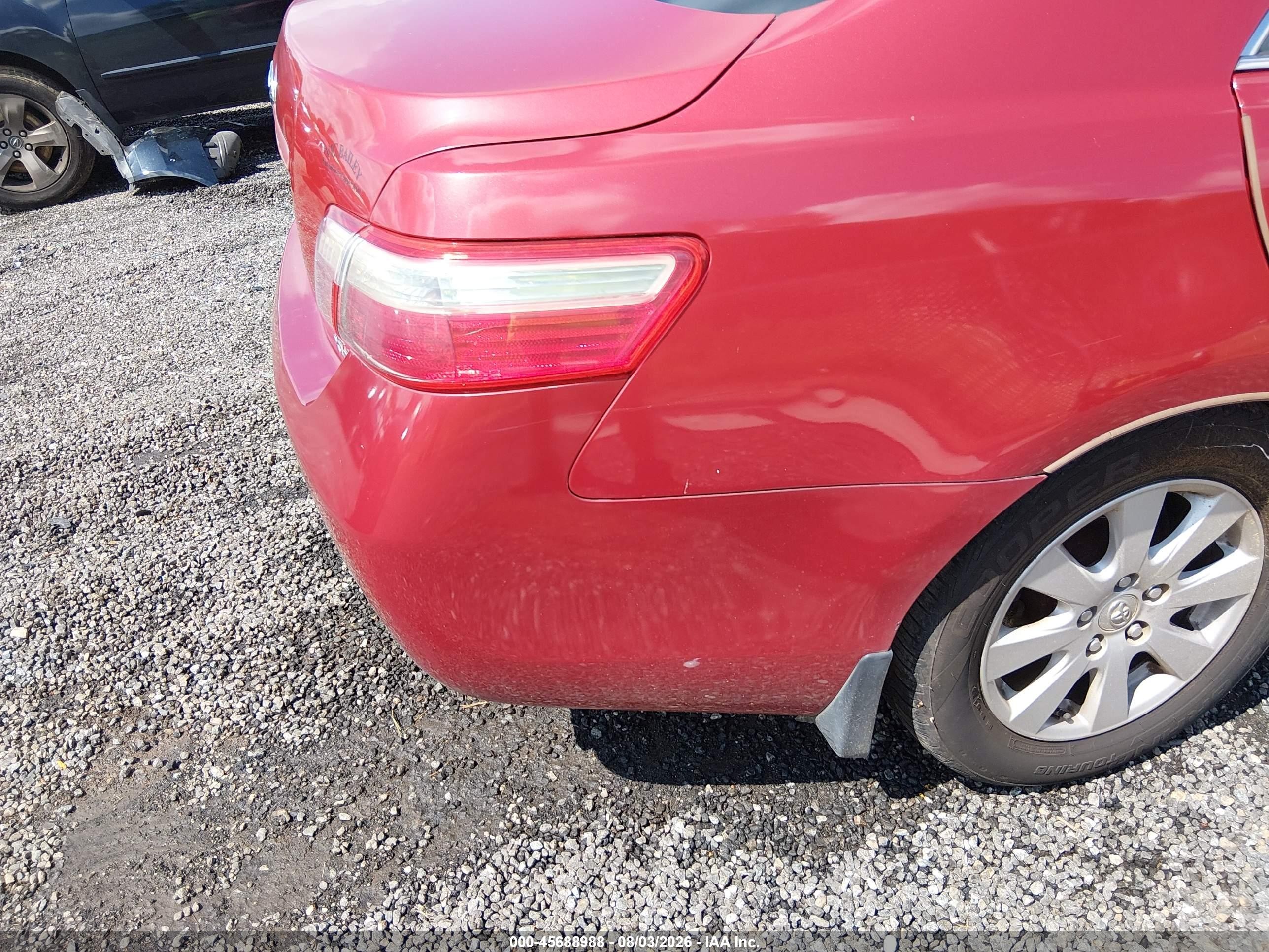 2007 Toyota Camry Xle V6 Red vin: 4T1BK46K07U048762