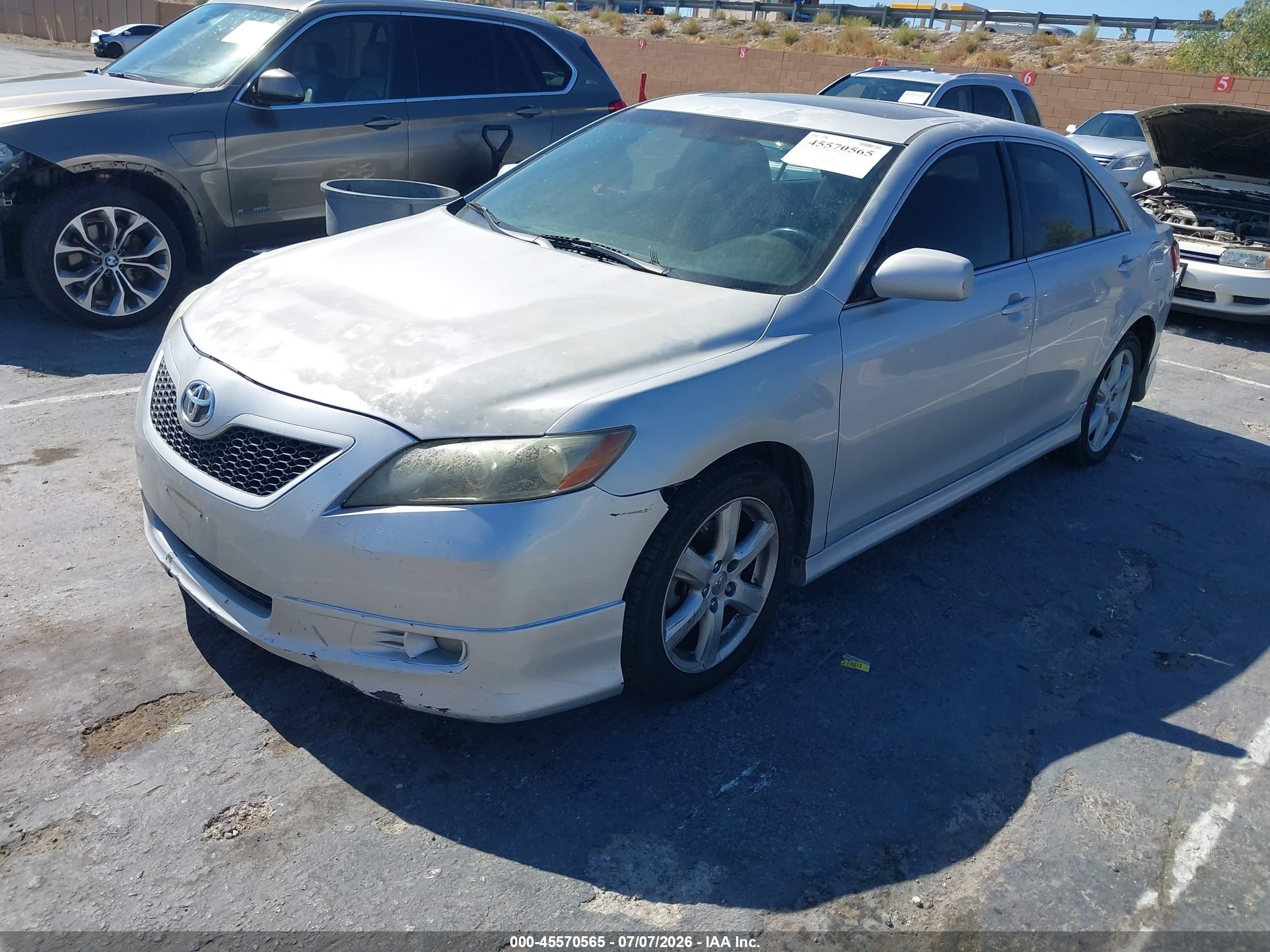 2007 Toyota Camry Se V6 Silver vin: 4T1BK46K07U533046