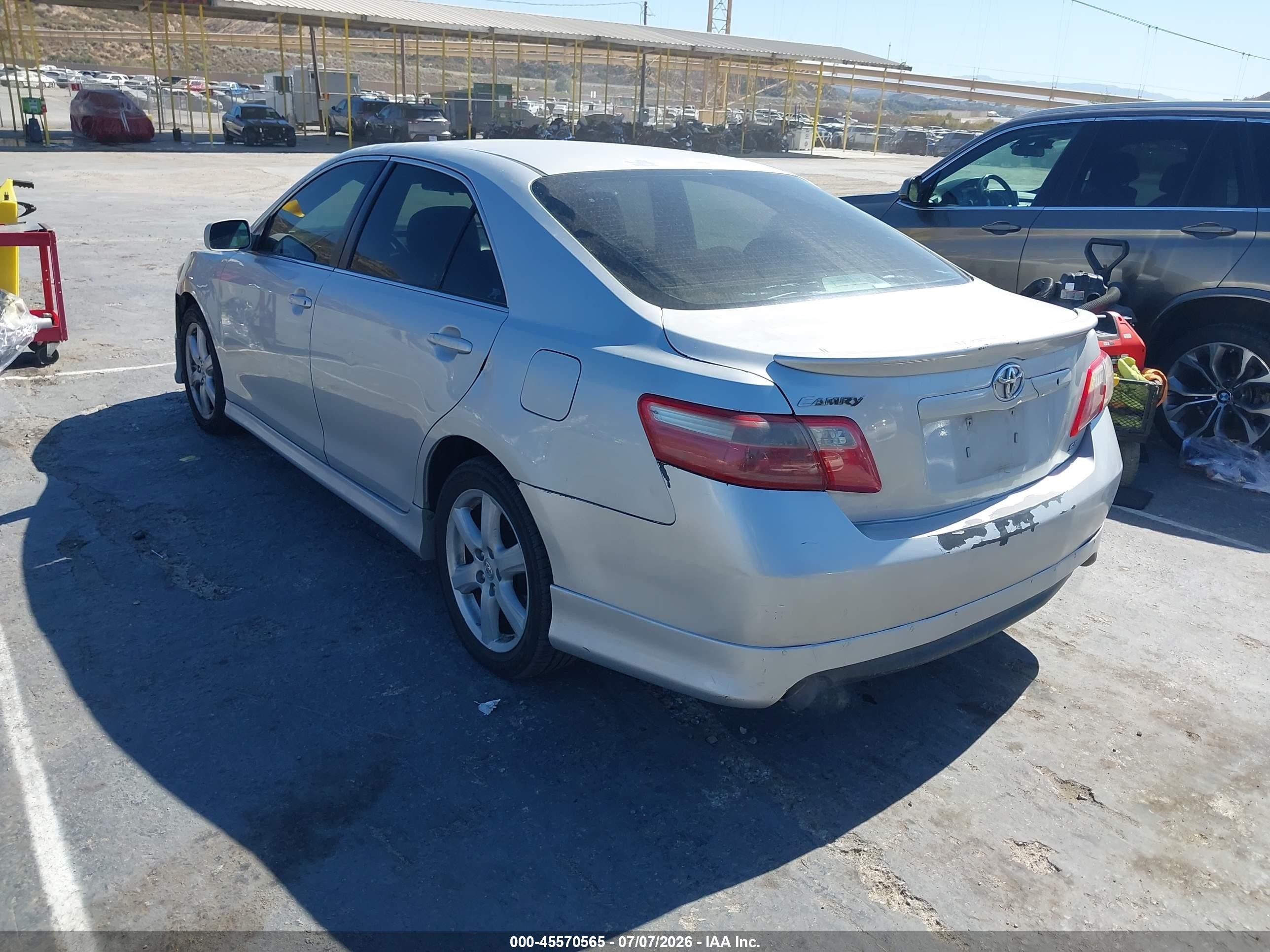 2007 Toyota Camry Se V6 Silver vin: 4T1BK46K07U533046