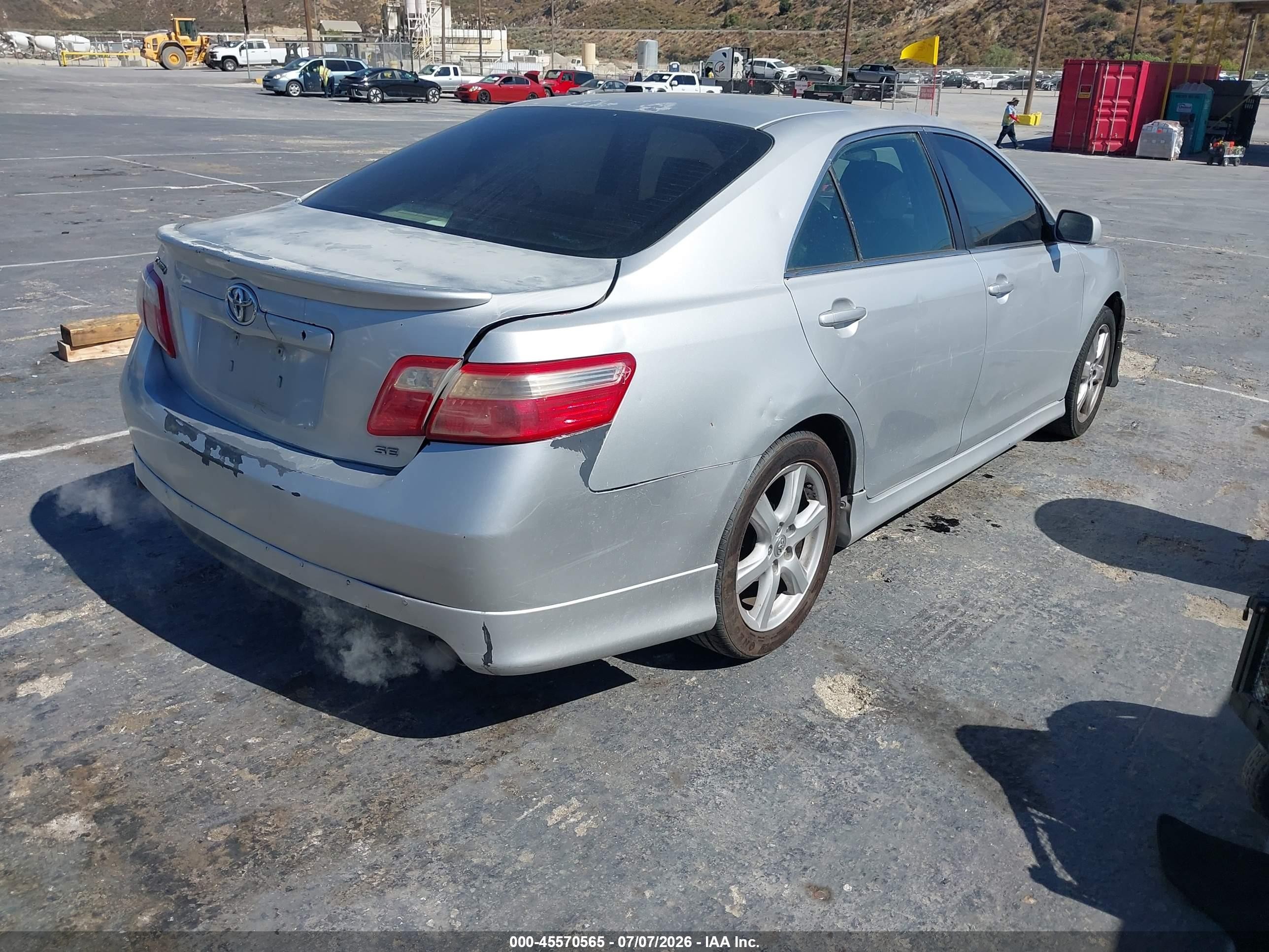 2007 Toyota Camry Se V6 Silver vin: 4T1BK46K07U533046