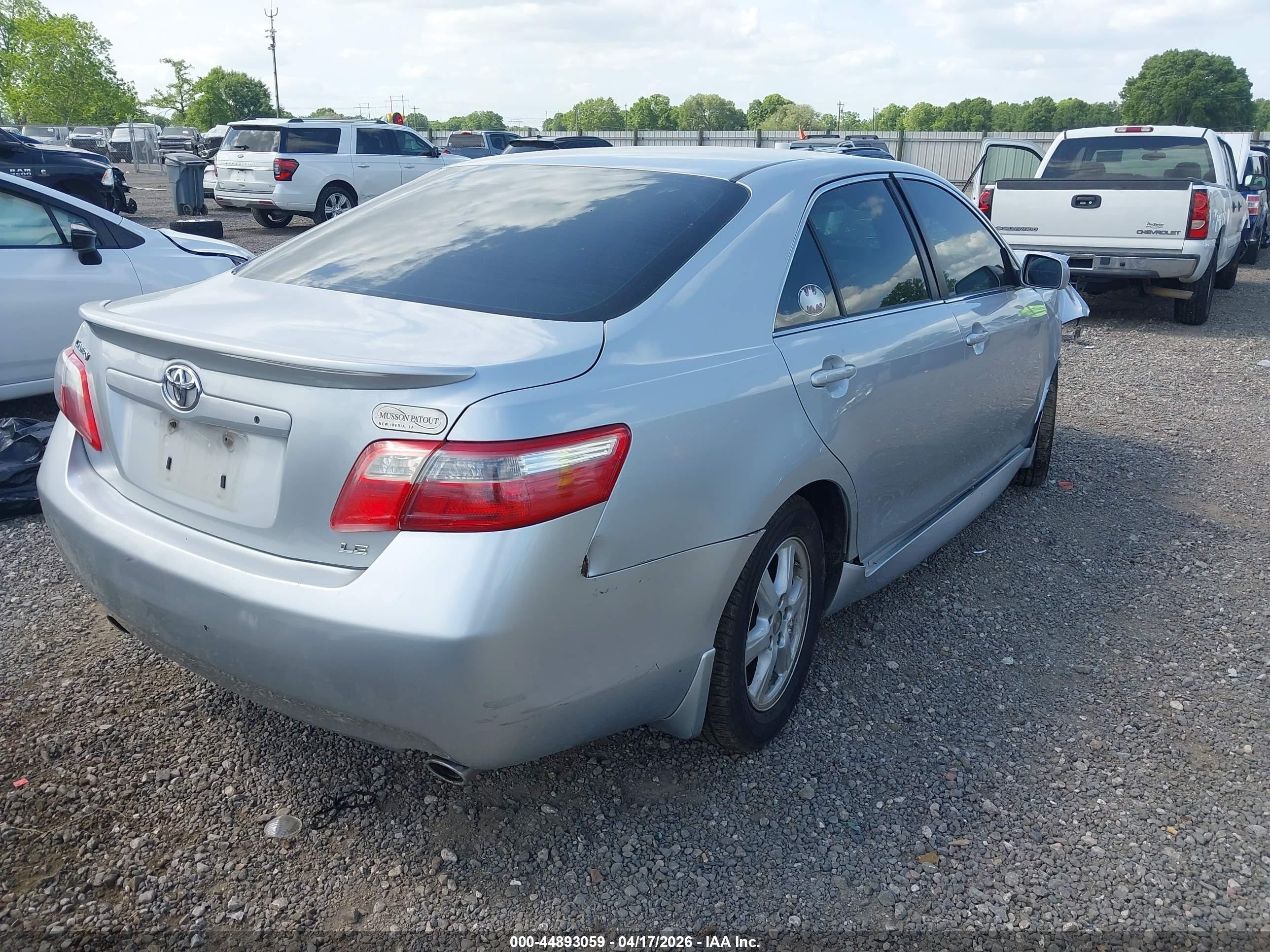 2007 Toyota Camry Le V6 Silver vin: 4T1BK46K07U546816