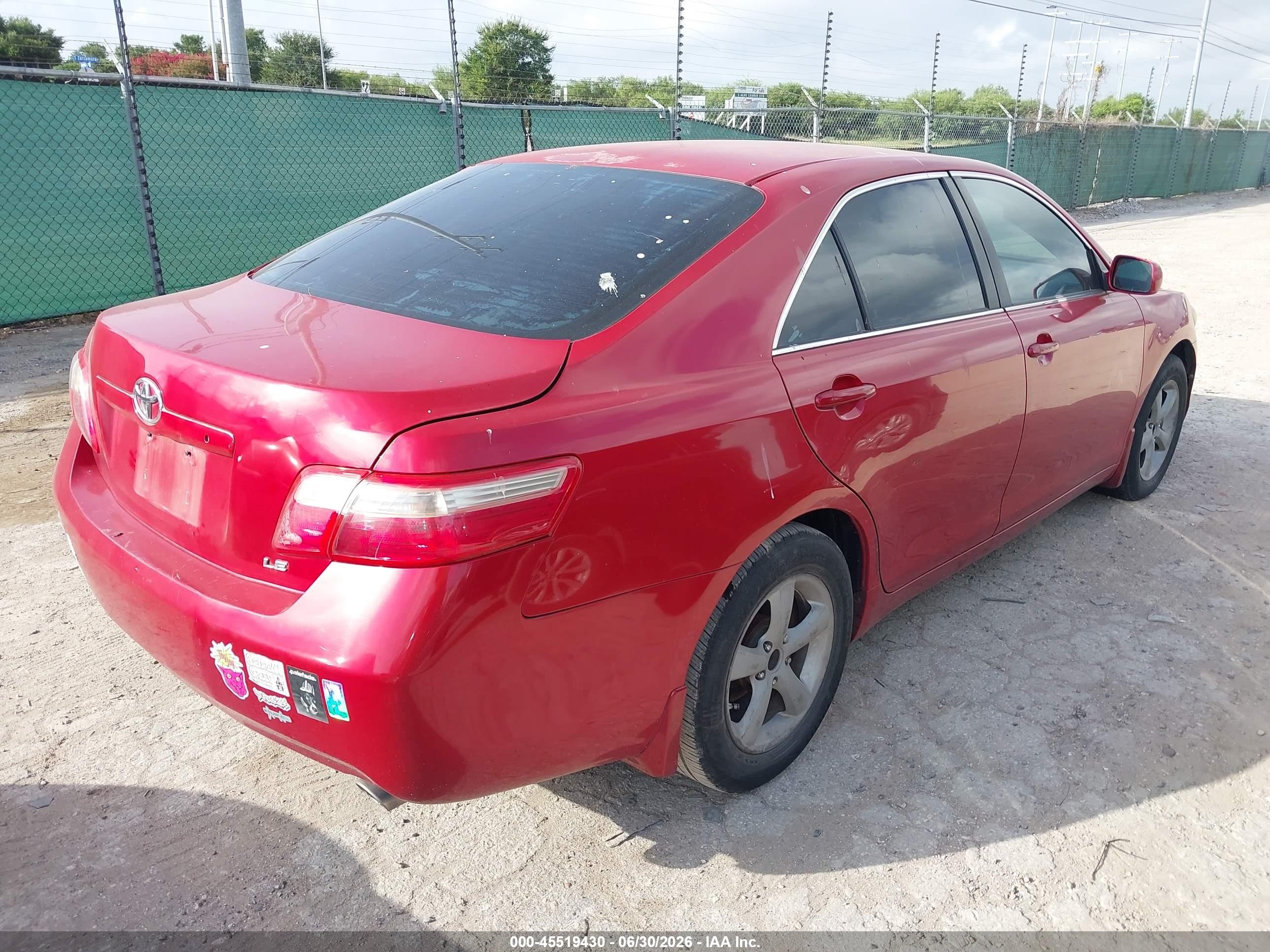 2009 Toyota Camry Le V6 Red vin: 4T1BK46K09U086513