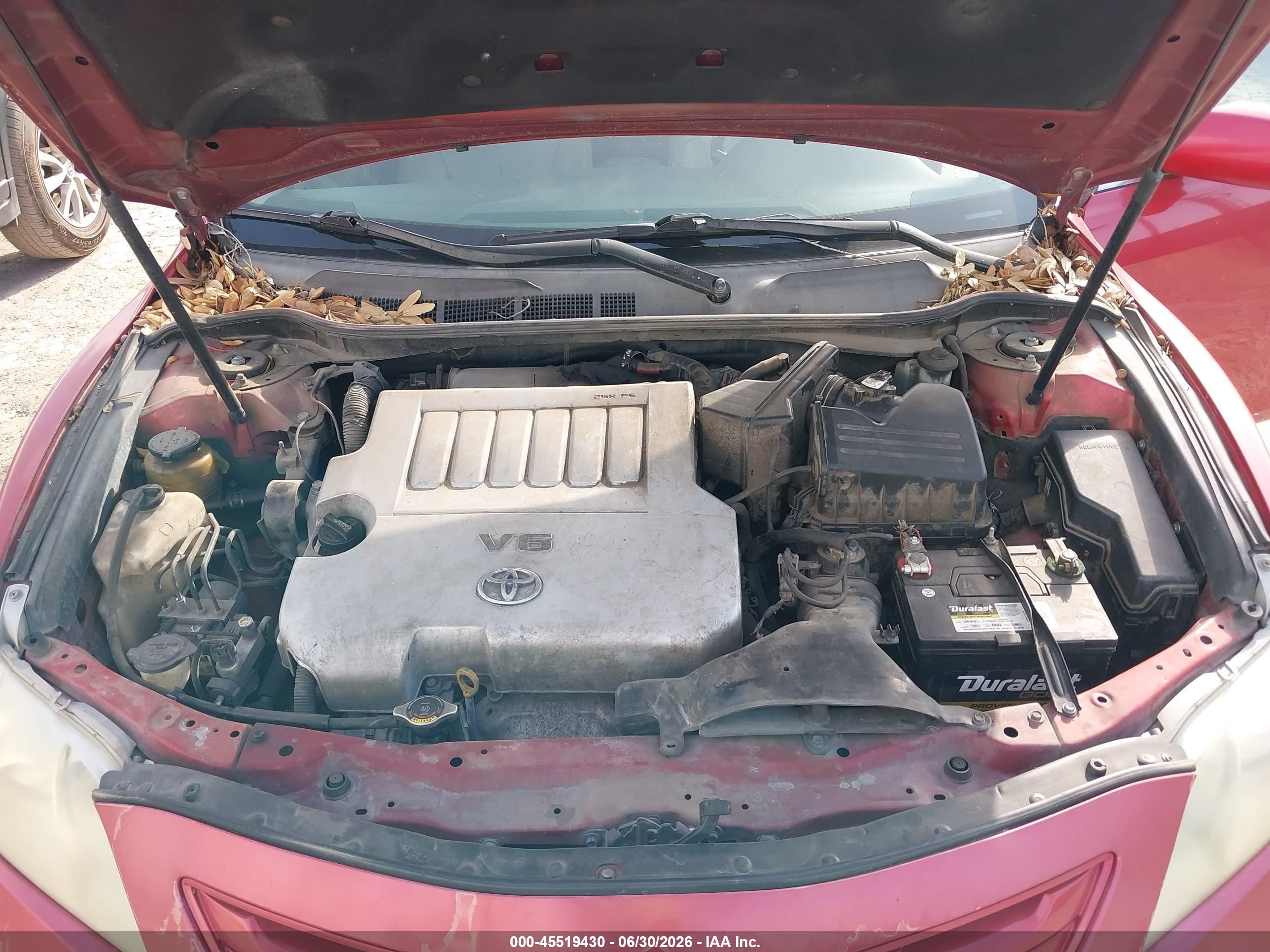 2009 Toyota Camry Le V6 Red vin: 4T1BK46K09U086513