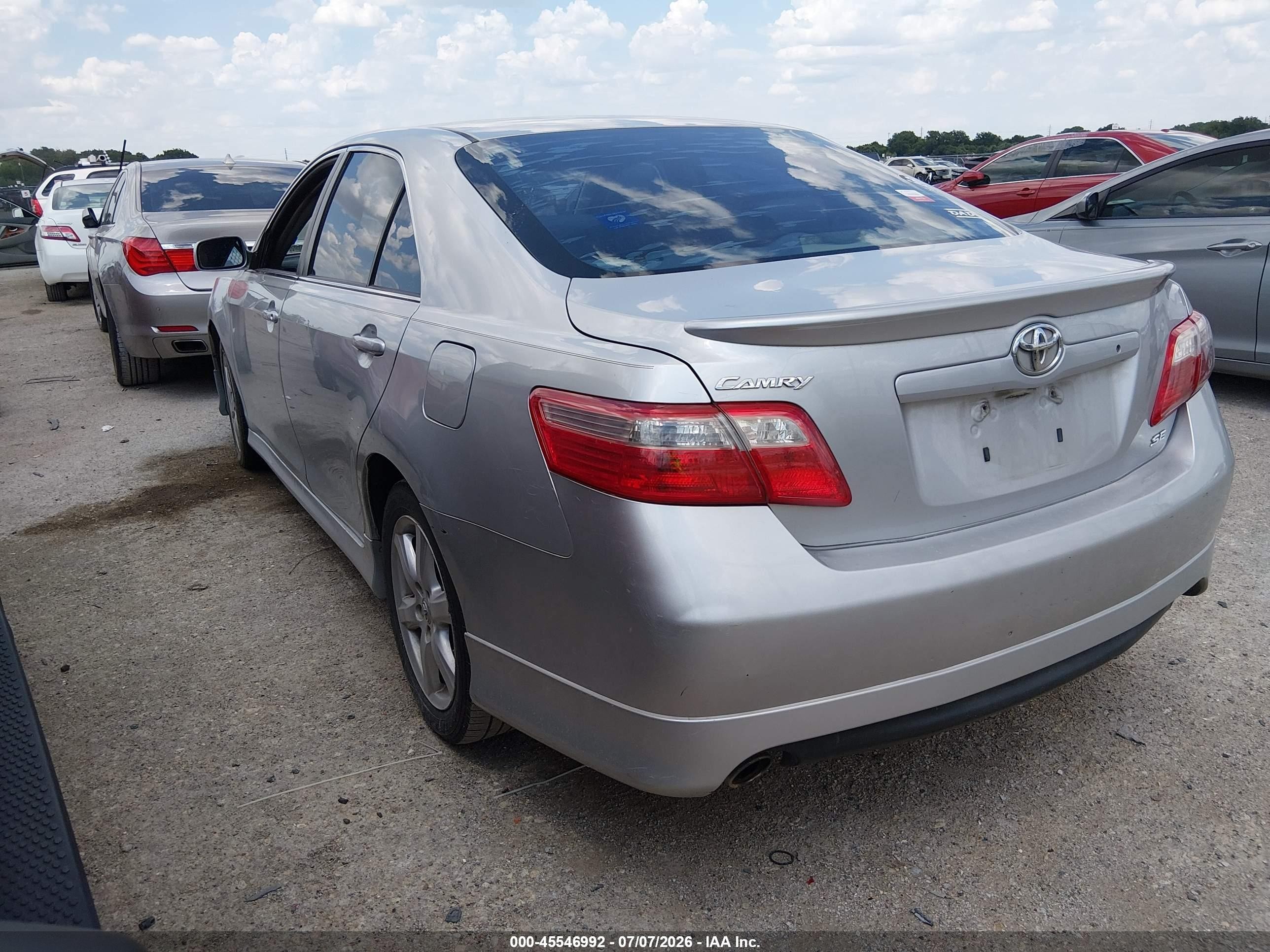 2007 Toyota Camry Se V6 Silver vin: 4T1BK46K17U009498
