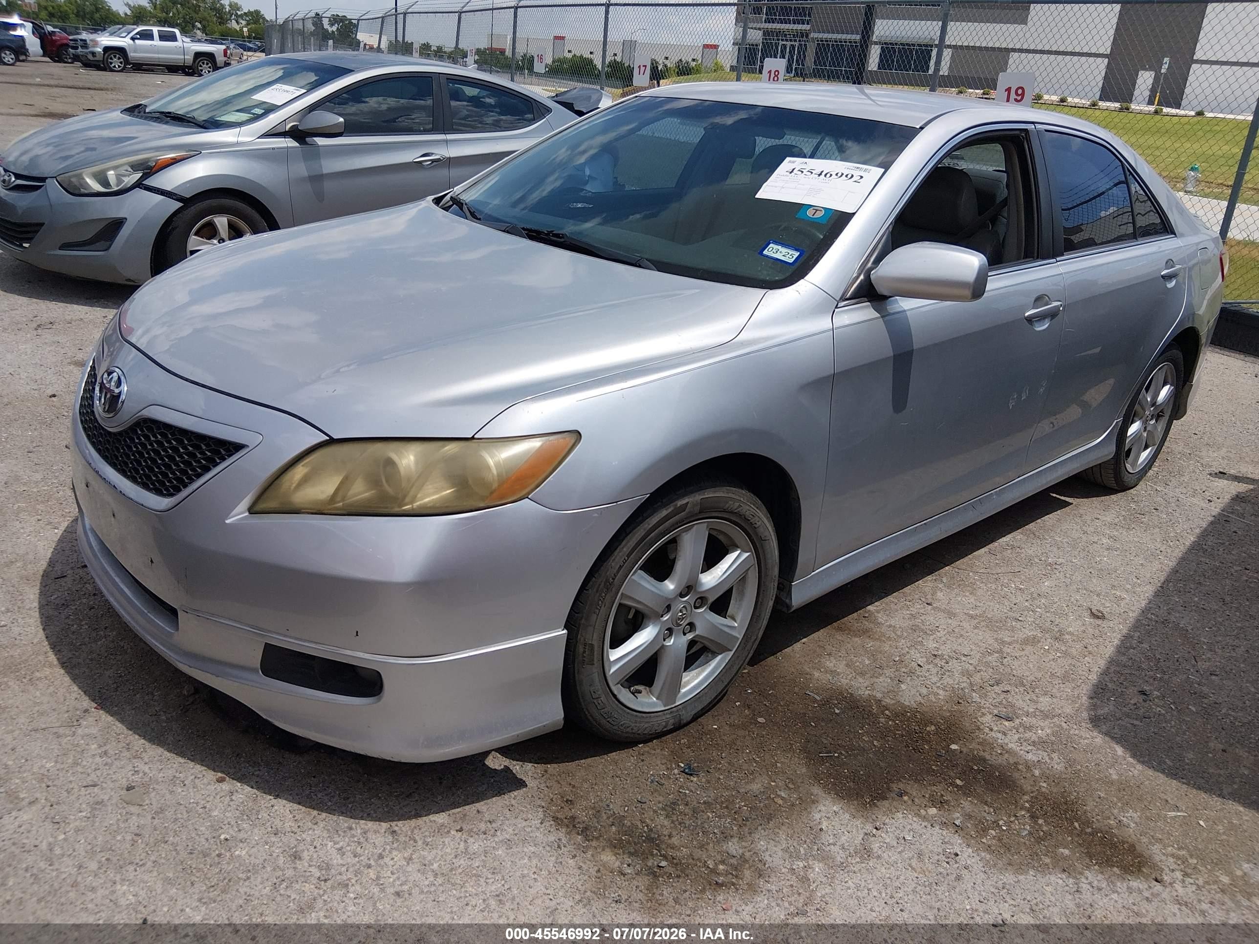 2007 Toyota Camry Se V6 Silver vin: 4T1BK46K17U009498
