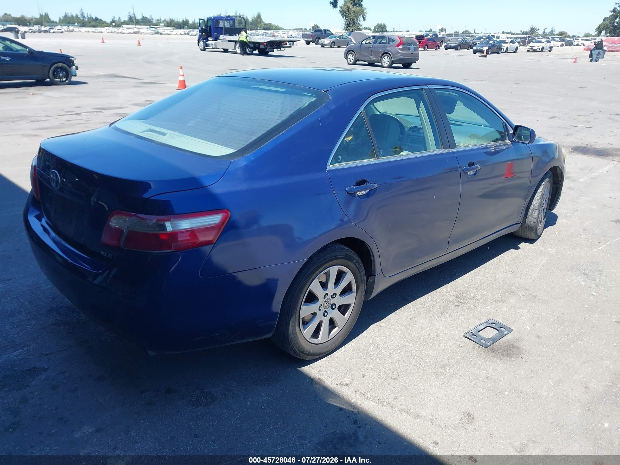 2007 Toyota Camry Xle V6 Blue vin: 4T1BK46K17U012711