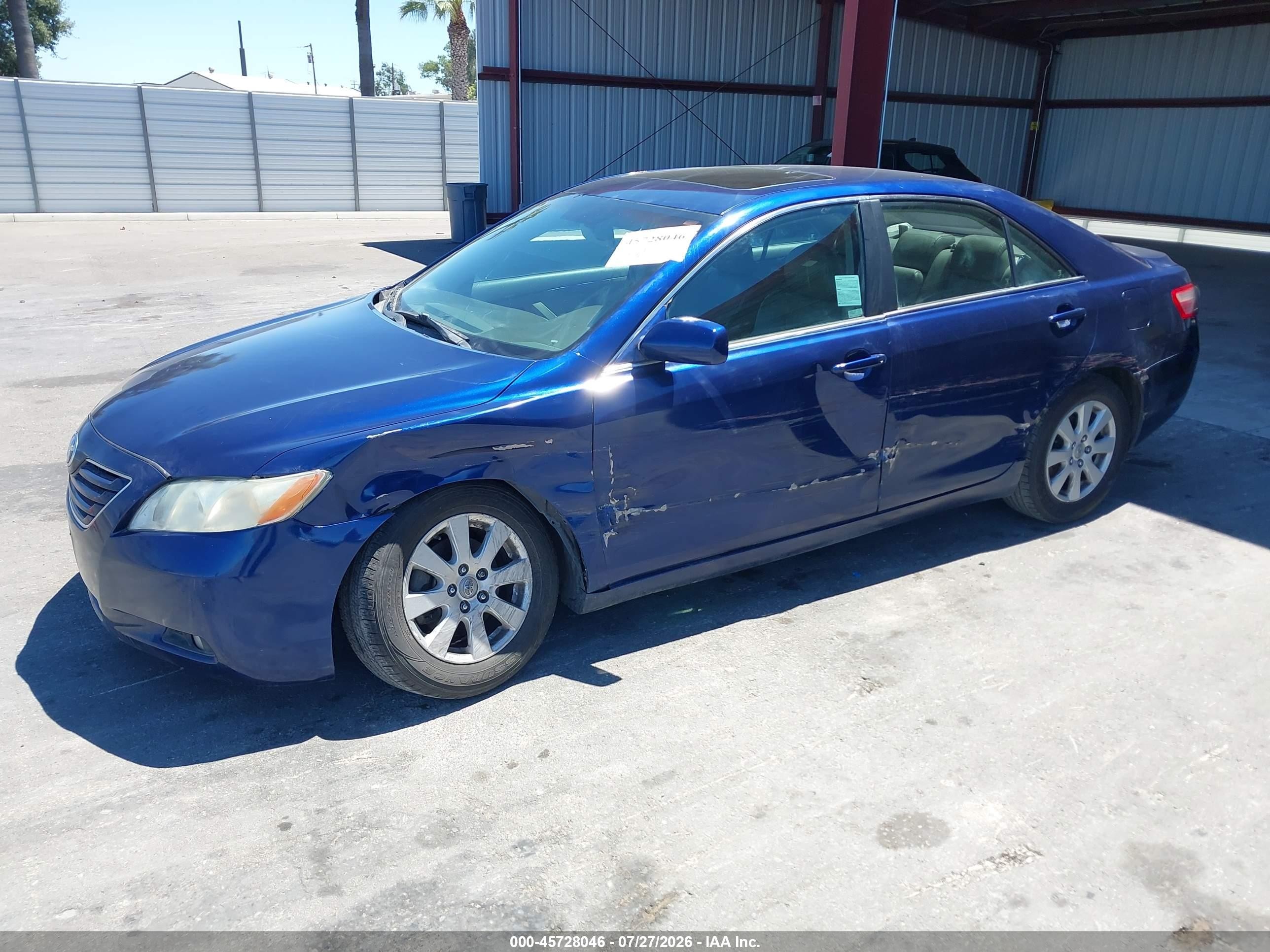 2007 Toyota Camry Xle V6 Blue vin: 4T1BK46K17U012711