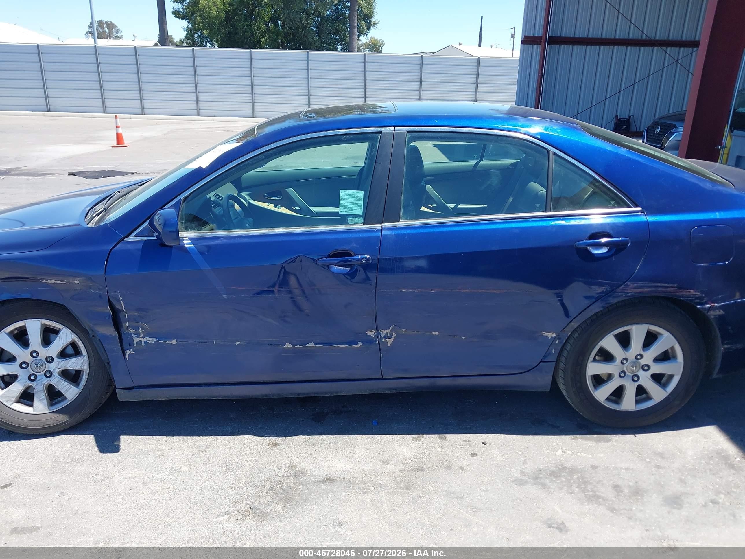 2007 Toyota Camry Xle V6 Blue vin: 4T1BK46K17U012711
