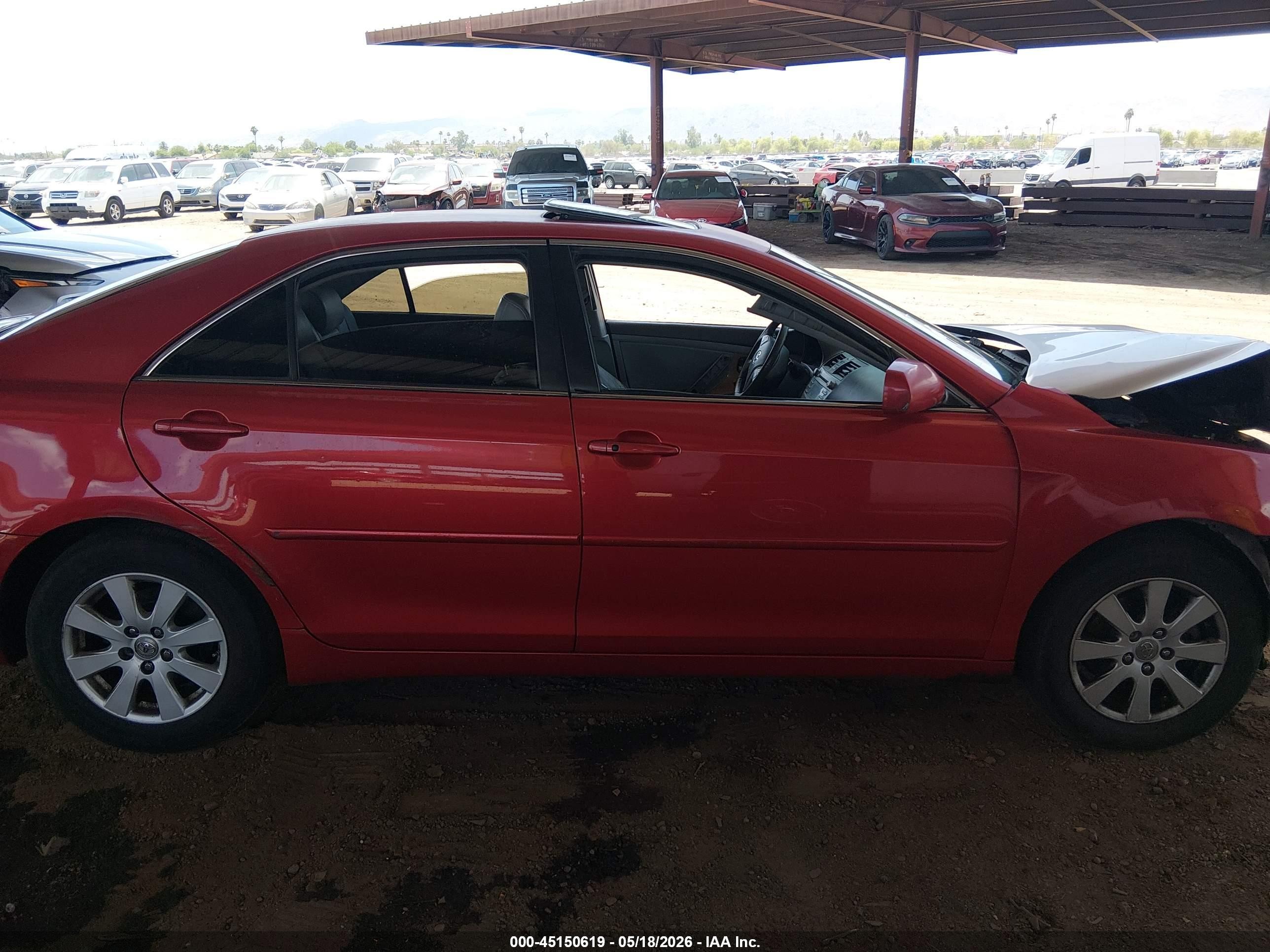 2007 Toyota Camry Xle V6 Red vin: 4T1BK46K17U016371