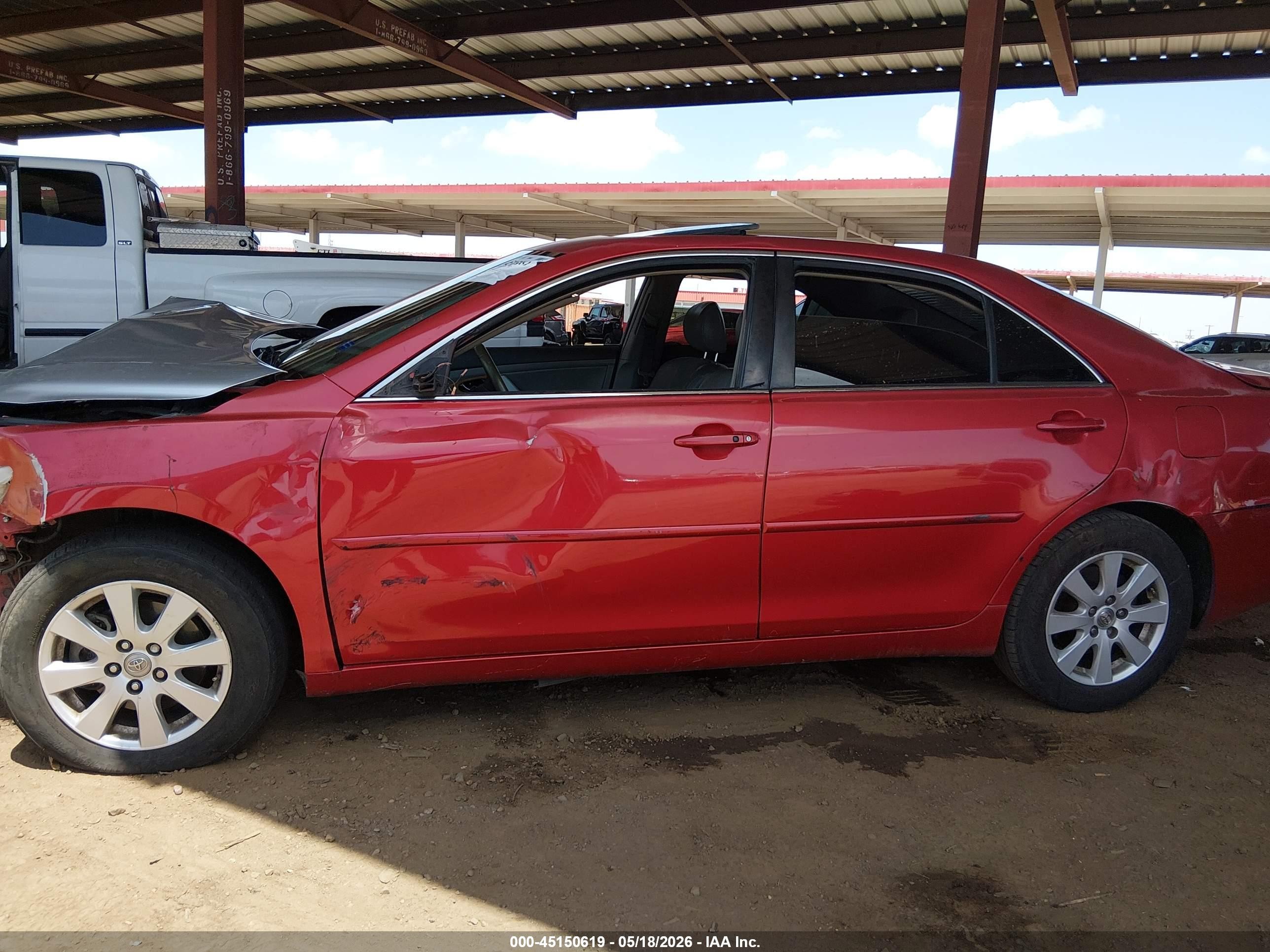 2007 Toyota Camry Xle V6 Red vin: 4T1BK46K17U016371