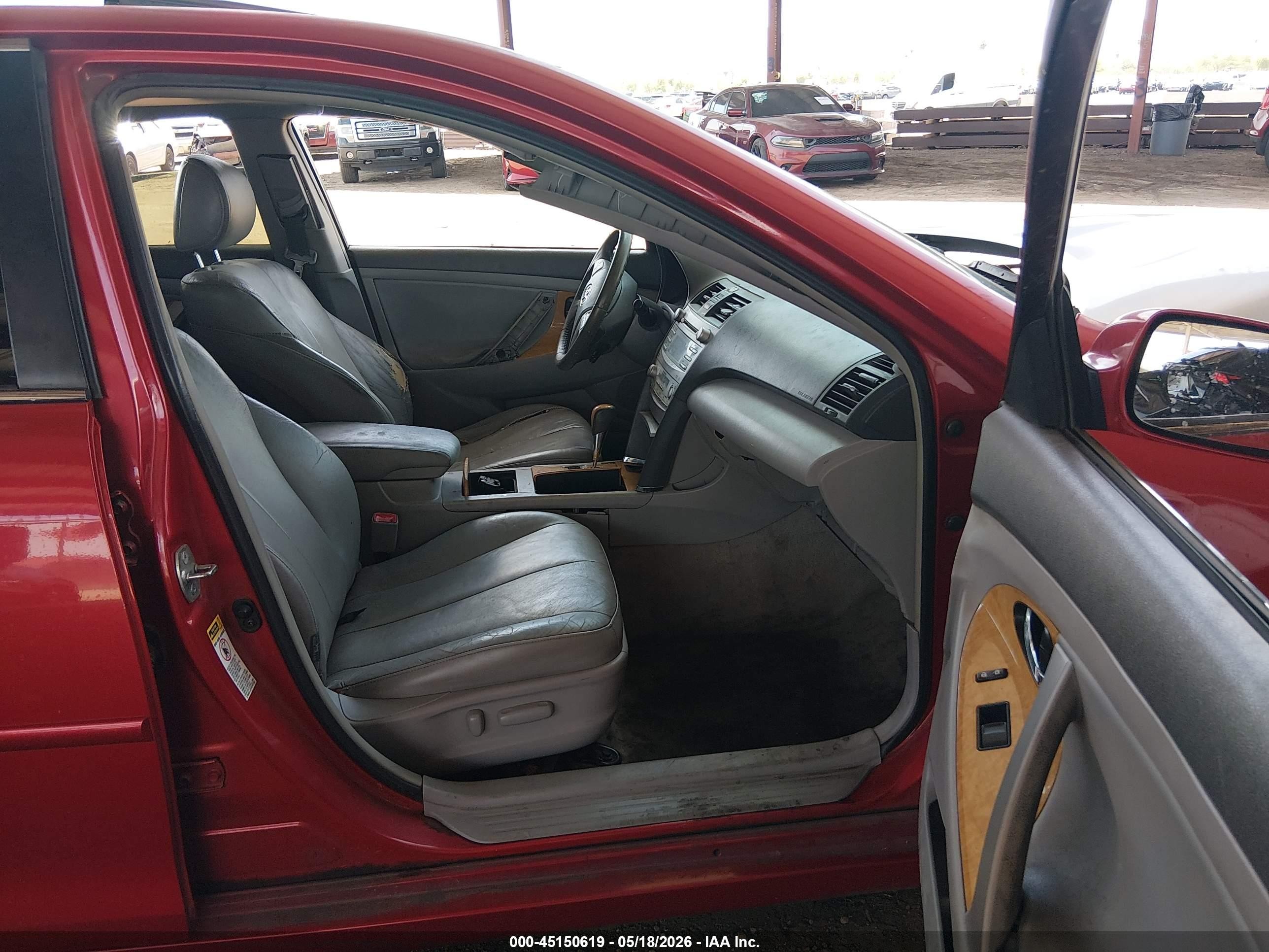 2007 Toyota Camry Xle V6 Red vin: 4T1BK46K17U016371