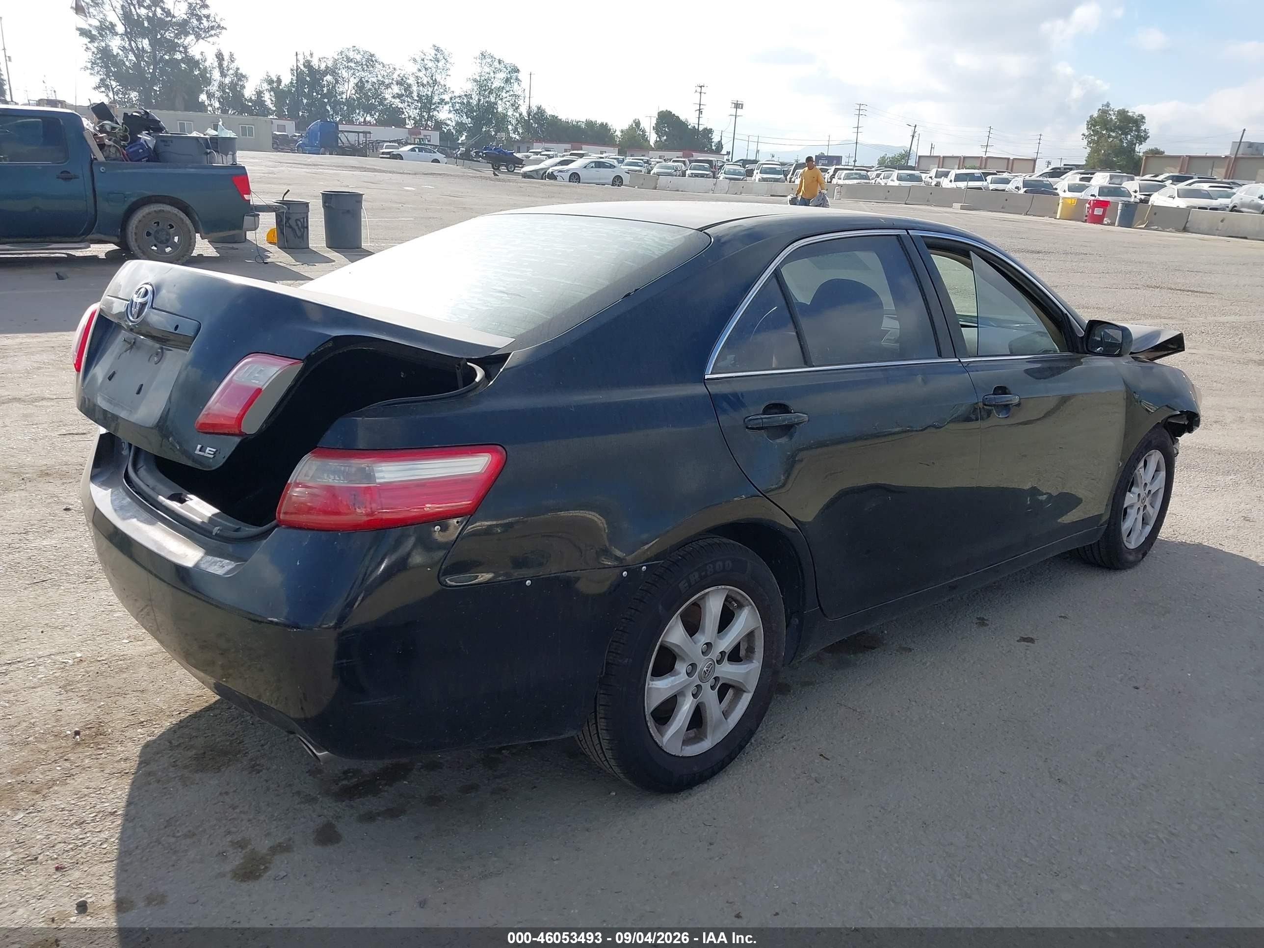 2007 Toyota Camry Le V6 Black vin: 4T1BK46K17U032361