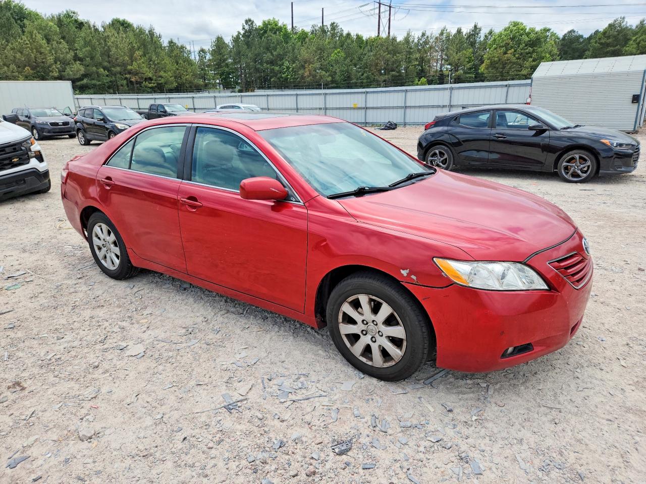 2007 Toyota Camry Xle V6 Red vin: 4T1BK46K17U036927