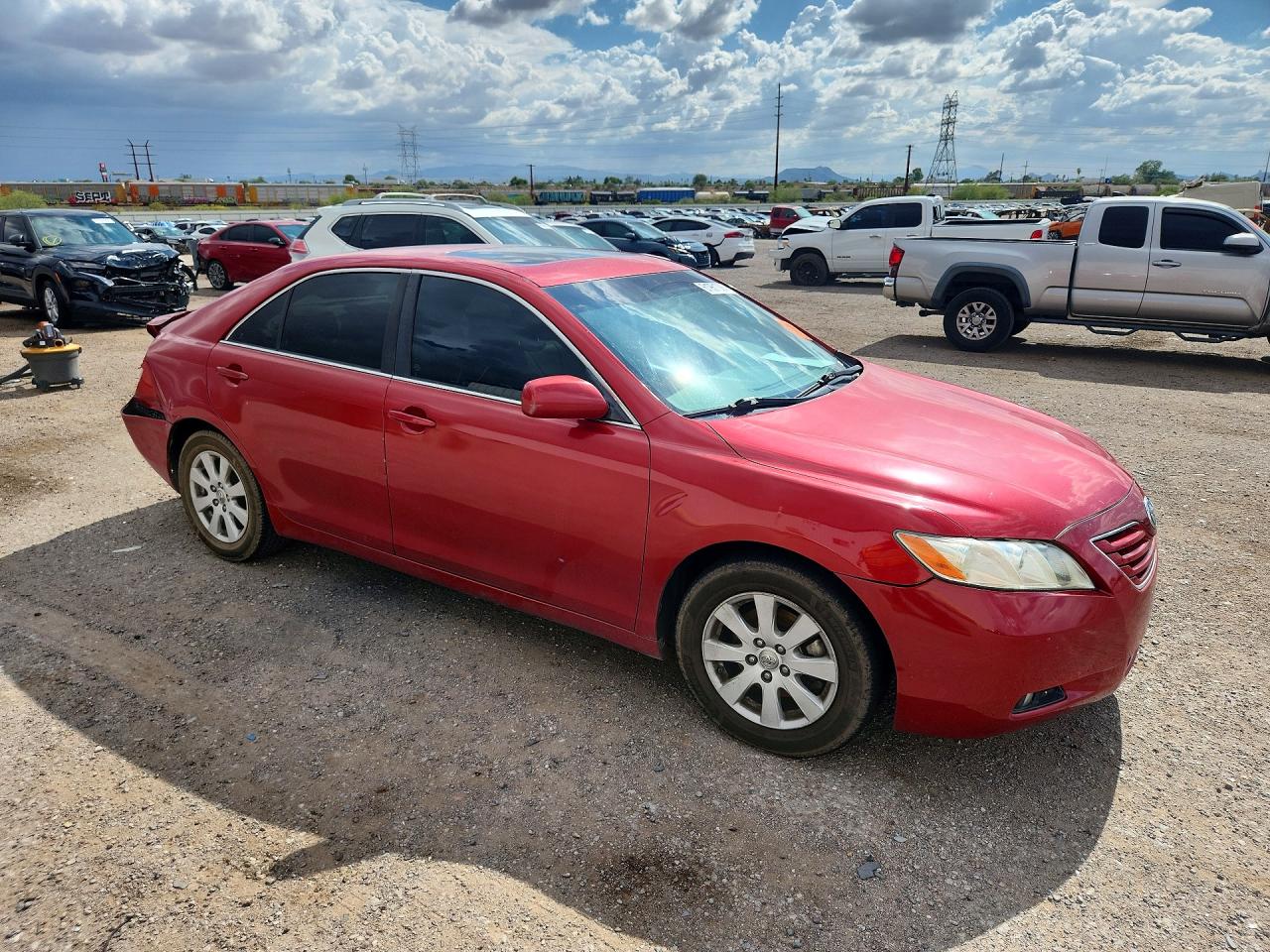 2009 Toyota Camry Xle V6 Red vin: 4T1BK46K19U084463