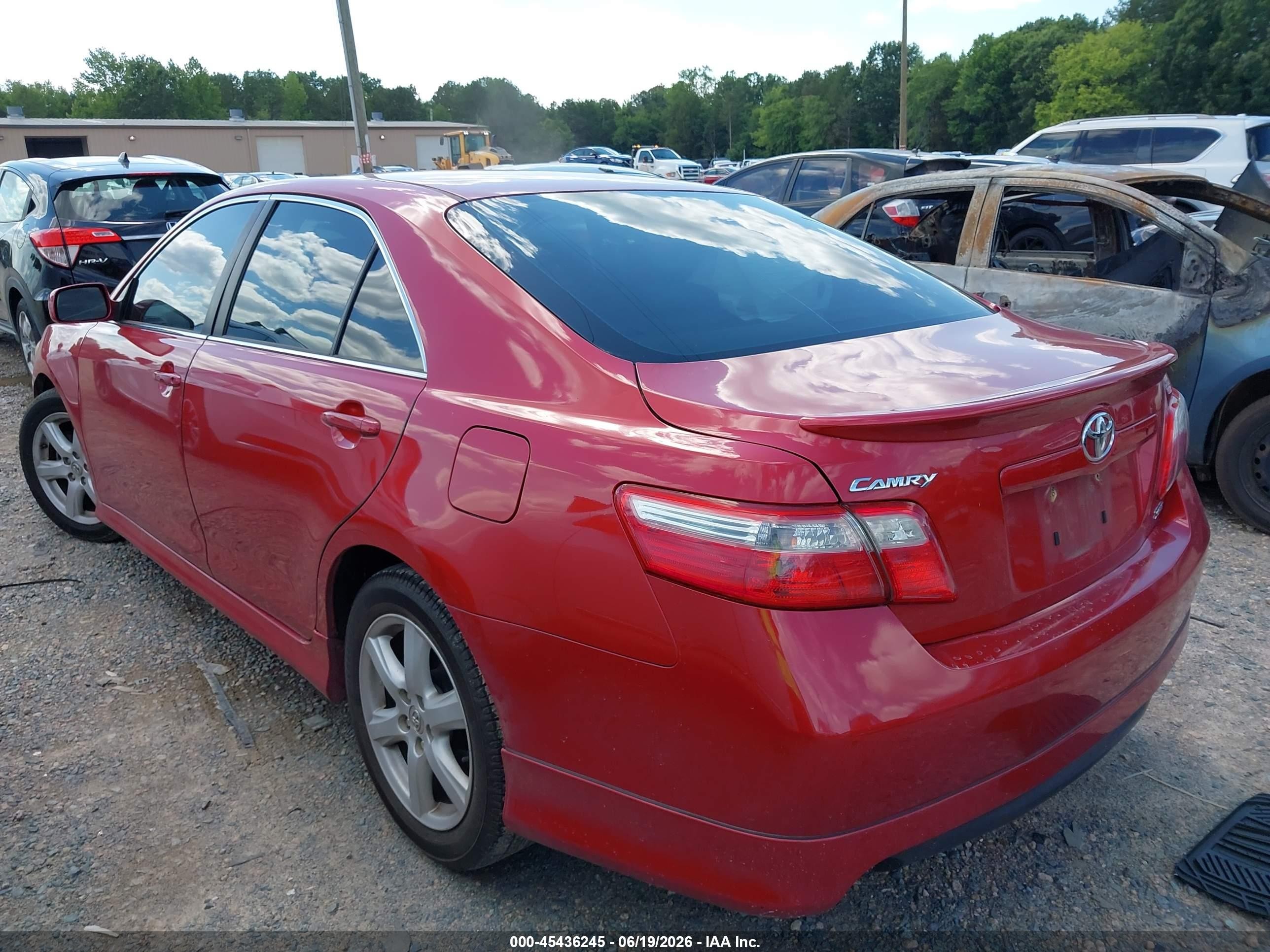 2009 Toyota Camry Se V6 Red vin: 4T1BK46K19U097973