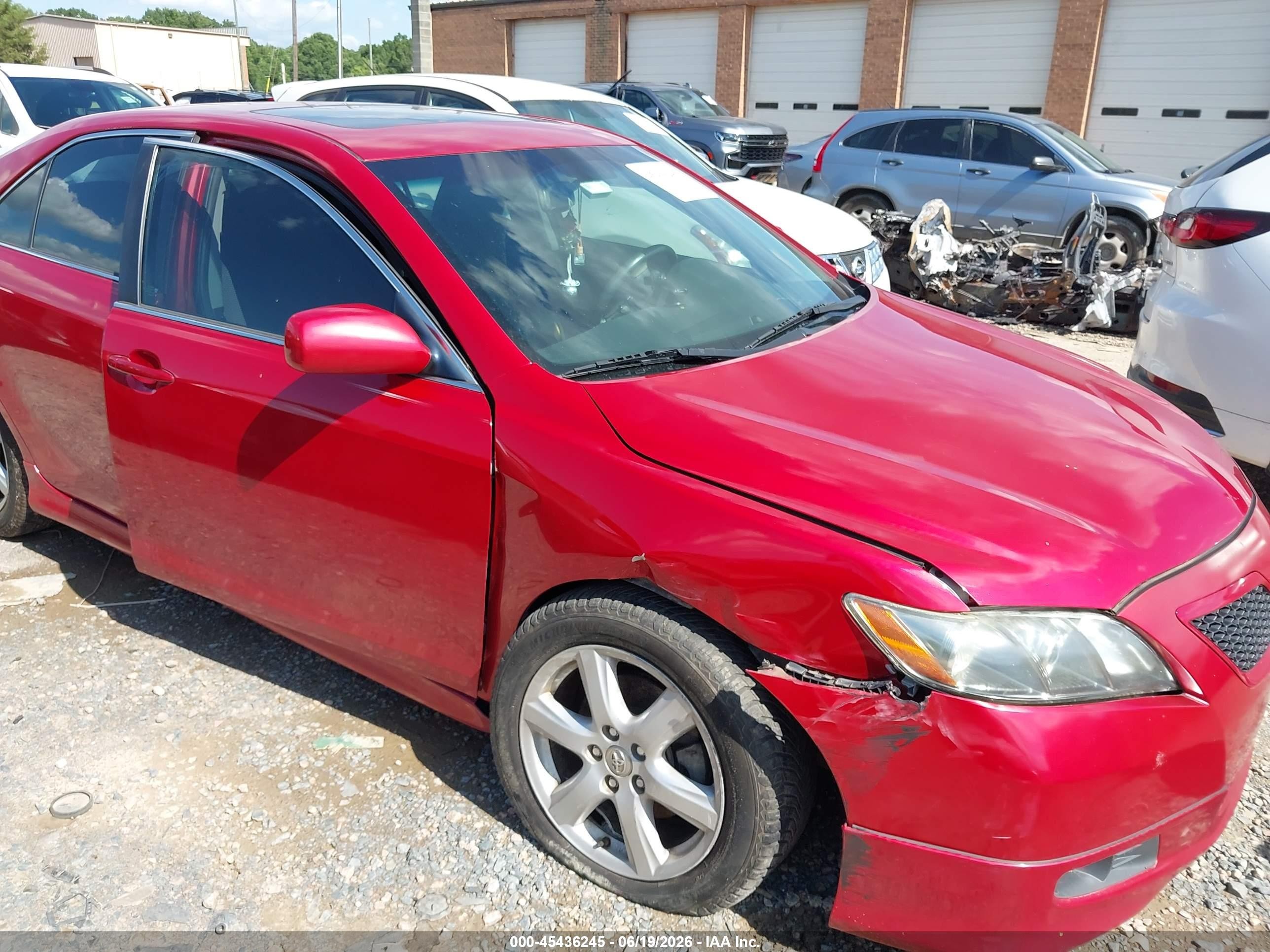 2009 Toyota Camry Se V6 Red vin: 4T1BK46K19U097973