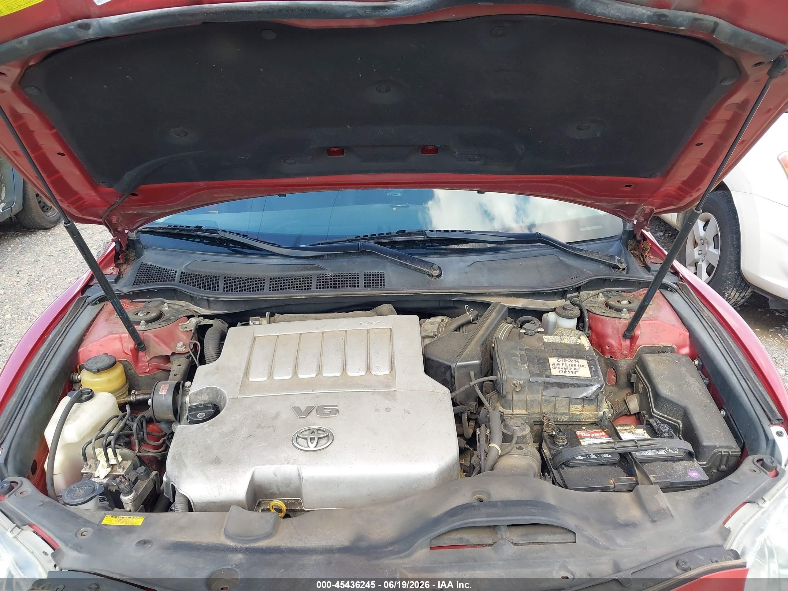 2009 Toyota Camry Se V6 Red vin: 4T1BK46K19U097973