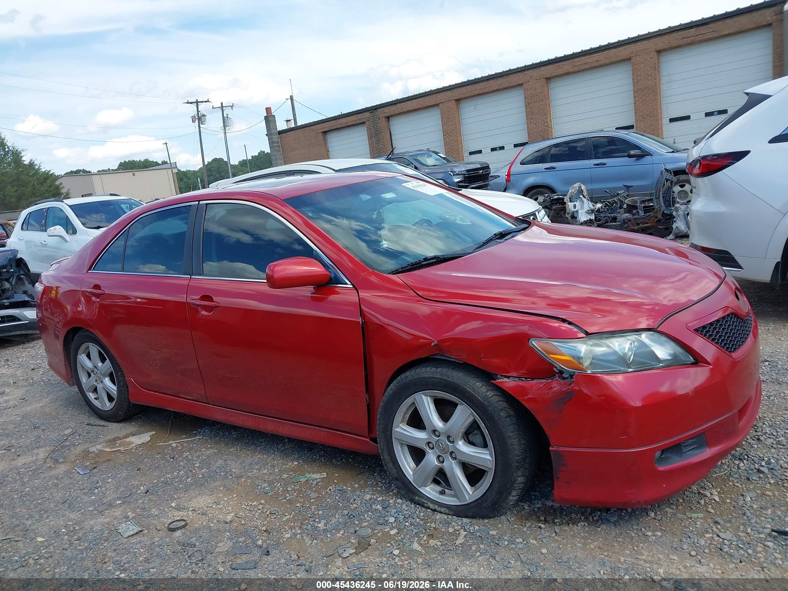 2009 Toyota Camry Se V6 Red vin: 4T1BK46K19U097973