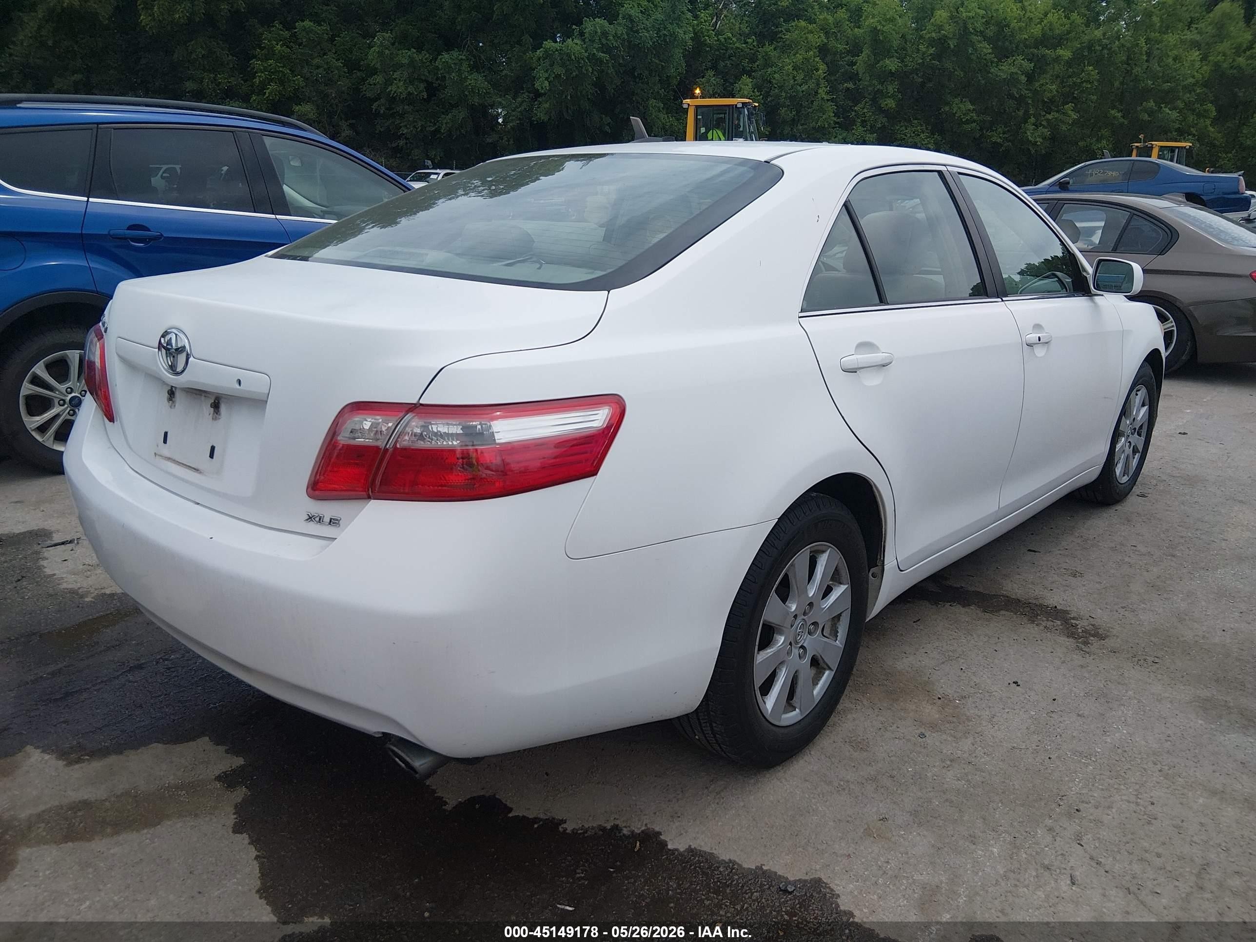 2009 Toyota Camry Xle V6 White vin: 4T1BK46K19U577169