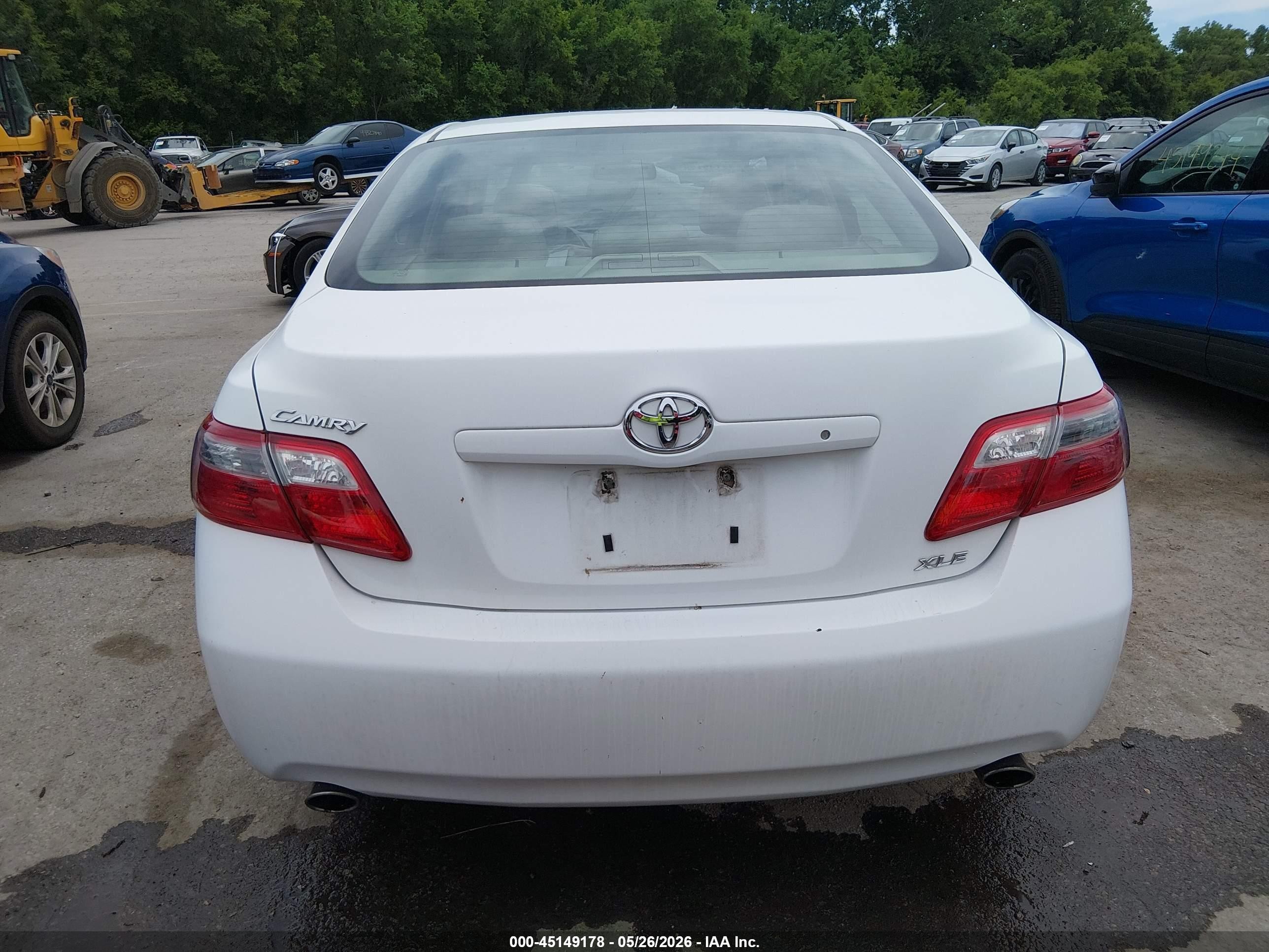 2009 Toyota Camry Xle V6 White vin: 4T1BK46K19U577169