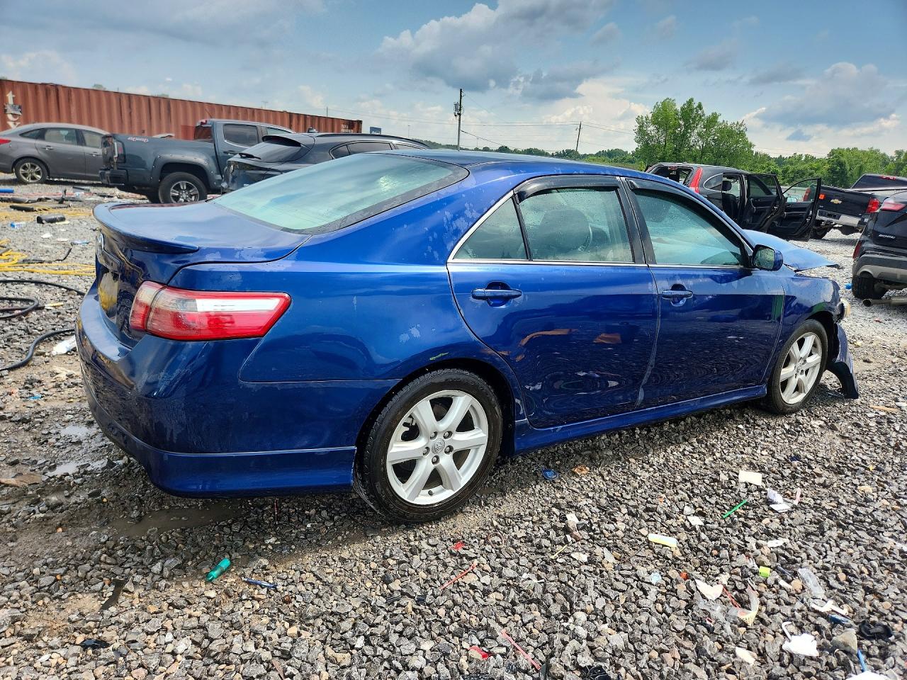 2007 Toyota Camry Se V6 Blue vin: 4T1BK46K27U004598