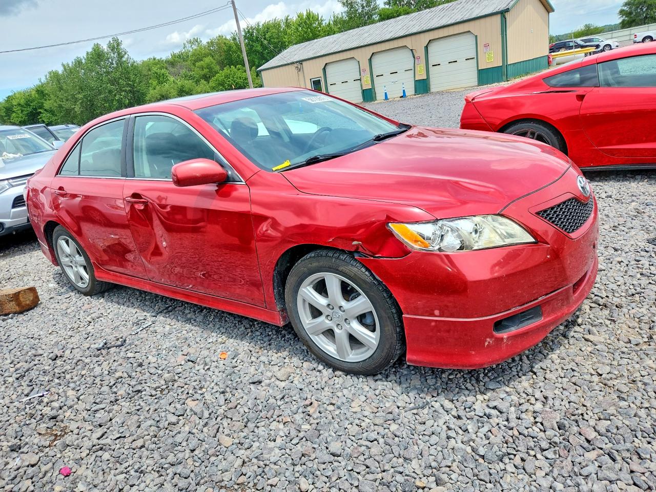 2007 Toyota Camry Se V6 Red vin: 4T1BK46K27U030103