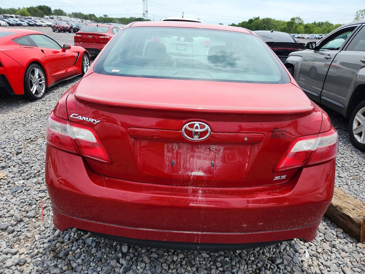 2007 Toyota Camry Se V6 Red vin: 4T1BK46K27U030103