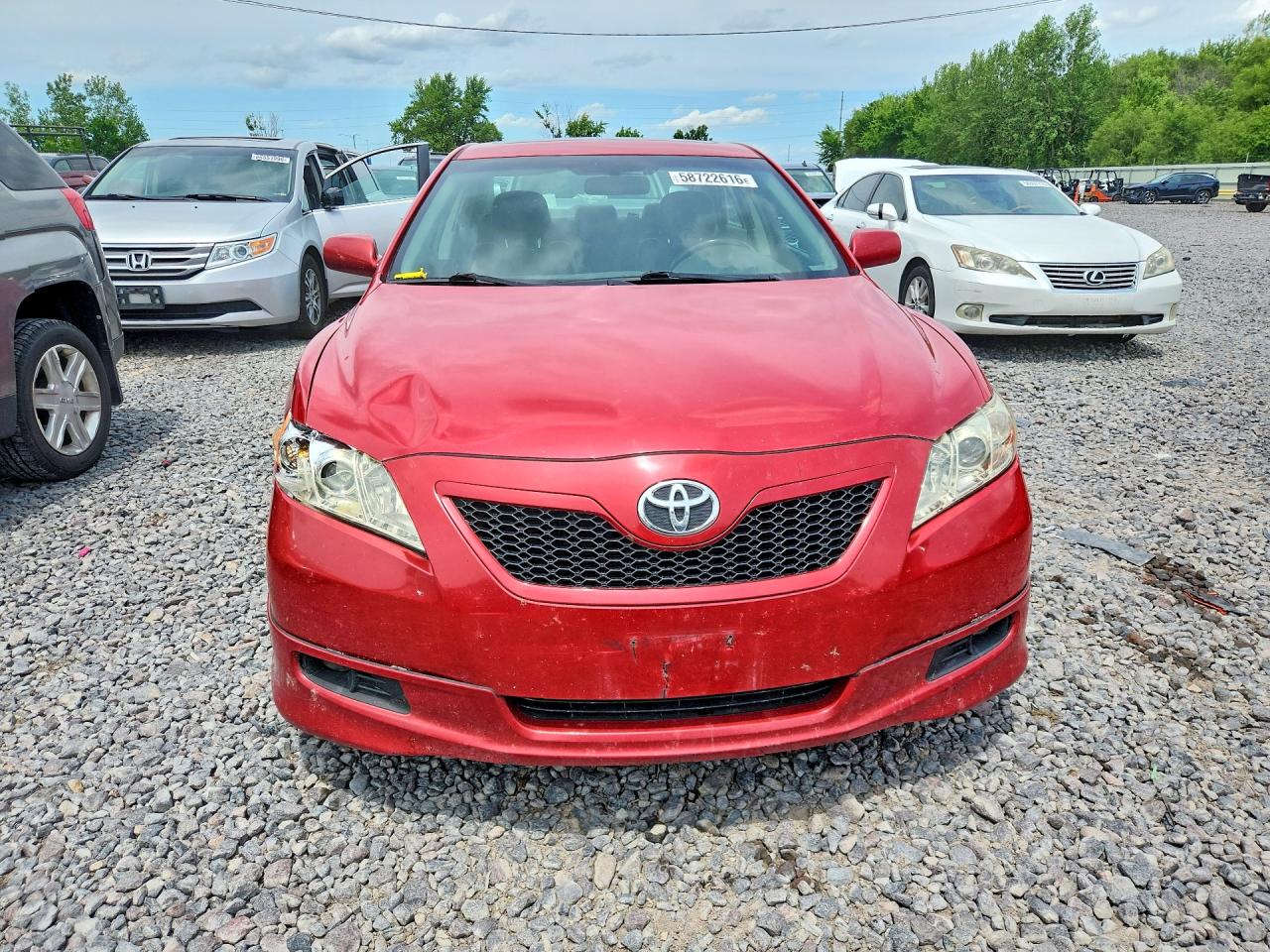 2007 Toyota Camry Se V6 Red vin: 4T1BK46K27U030103