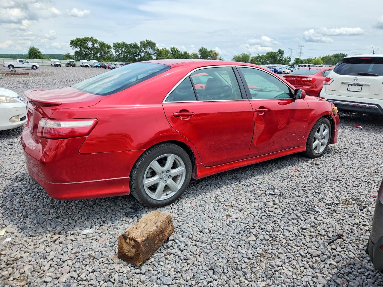 2007 Toyota Camry Se V6 Red vin: 4T1BK46K27U030103