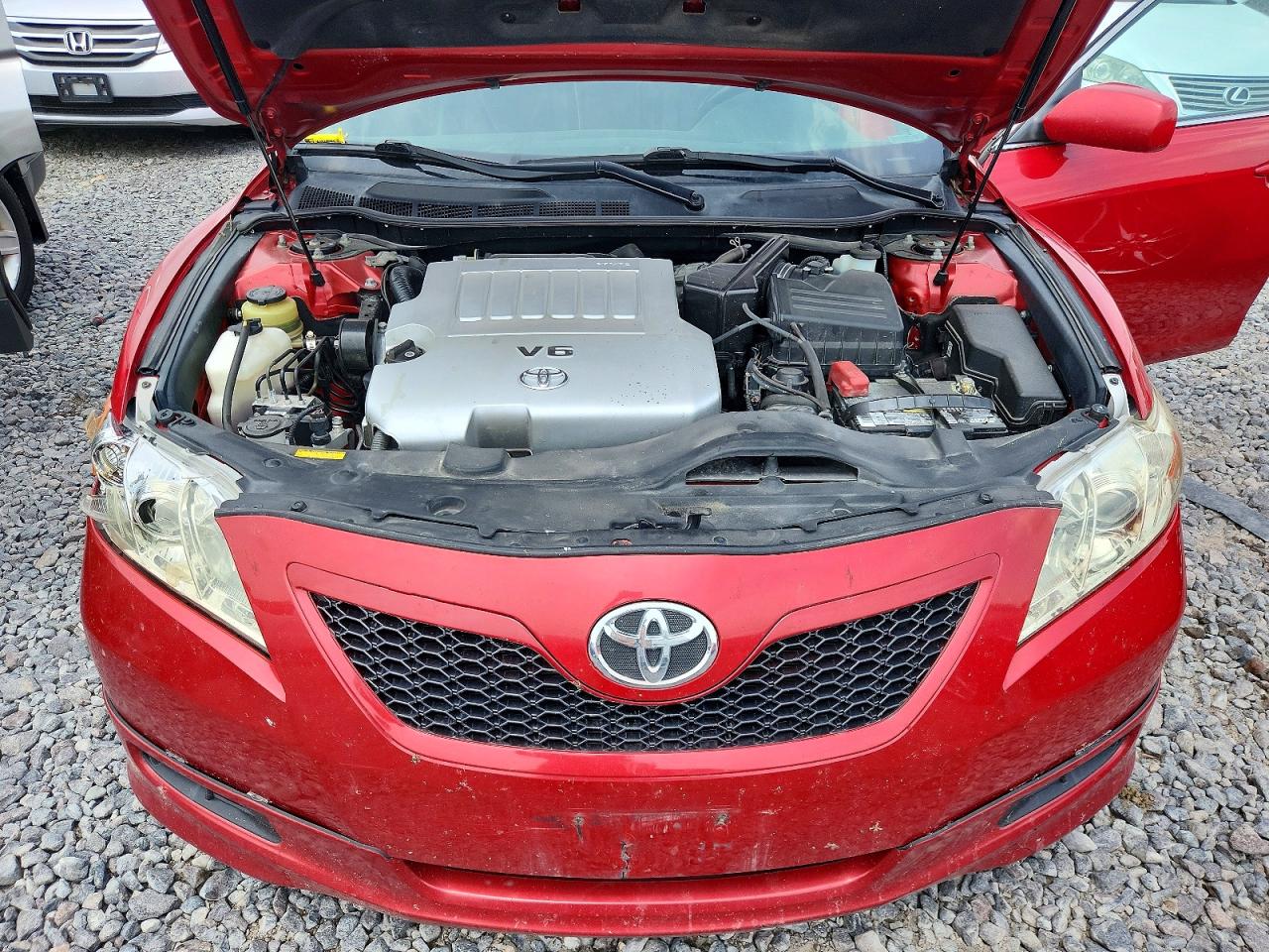 2007 Toyota Camry Se V6 Red vin: 4T1BK46K27U030103