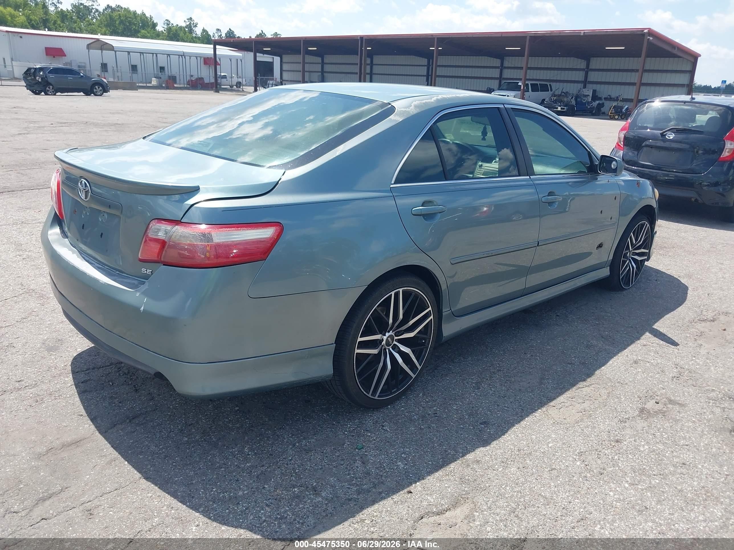 2007 Toyota Camry Se V6 Blue vin: 4T1BK46K27U530729