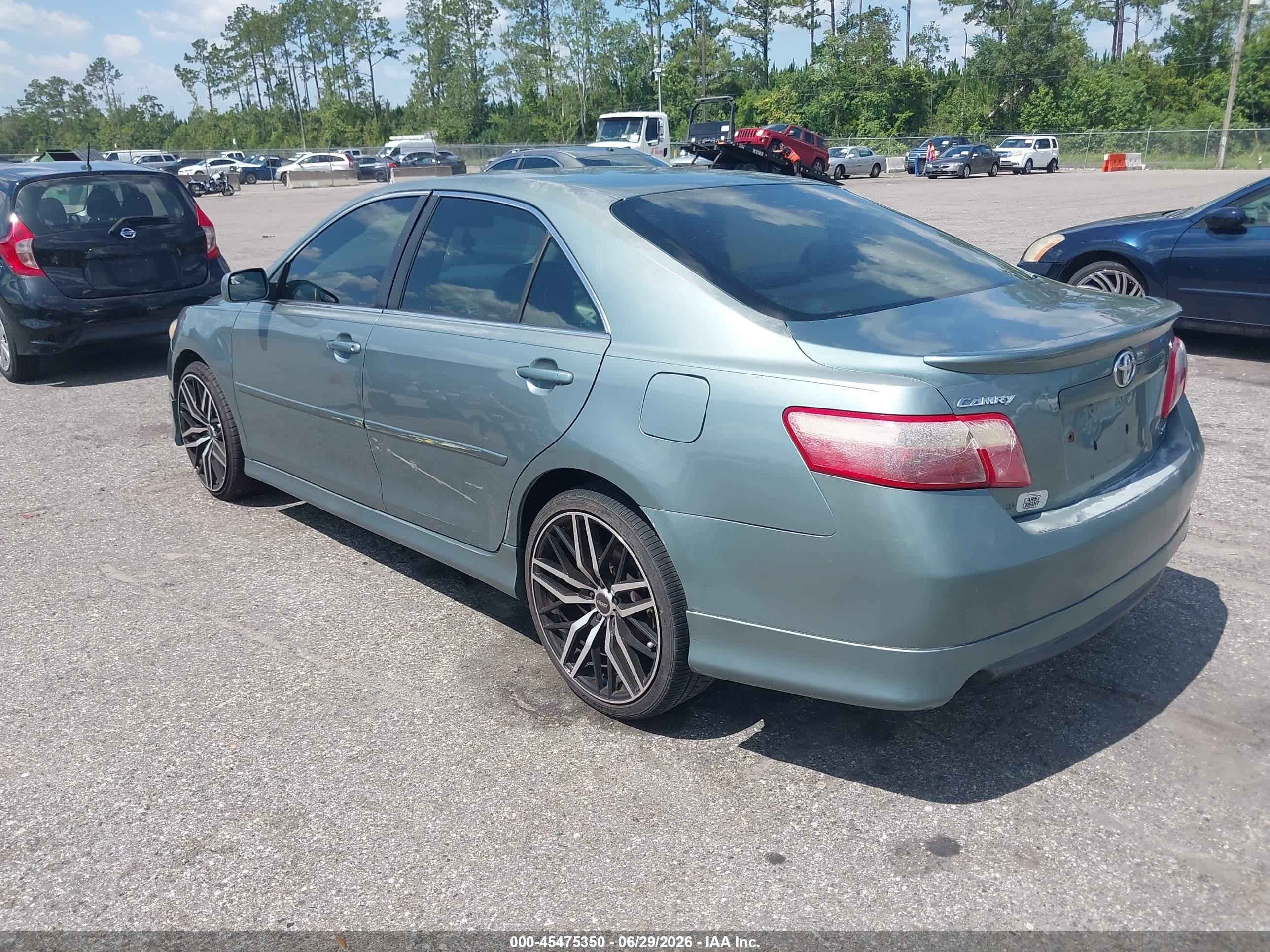 2007 Toyota Camry Se V6 Blue vin: 4T1BK46K27U530729