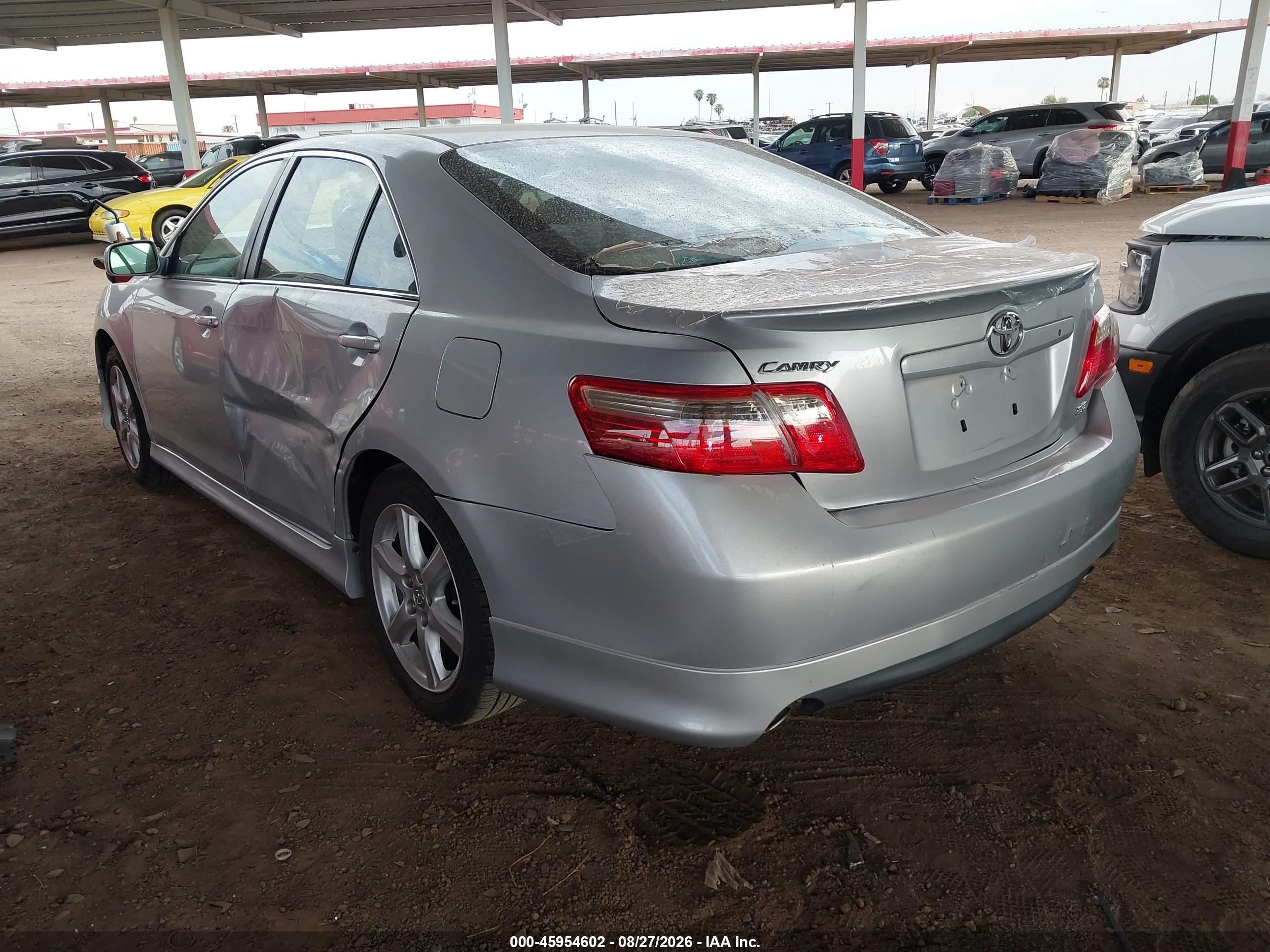 2007 Toyota Camry Se V6 Silver vin: 4T1BK46K27U535803