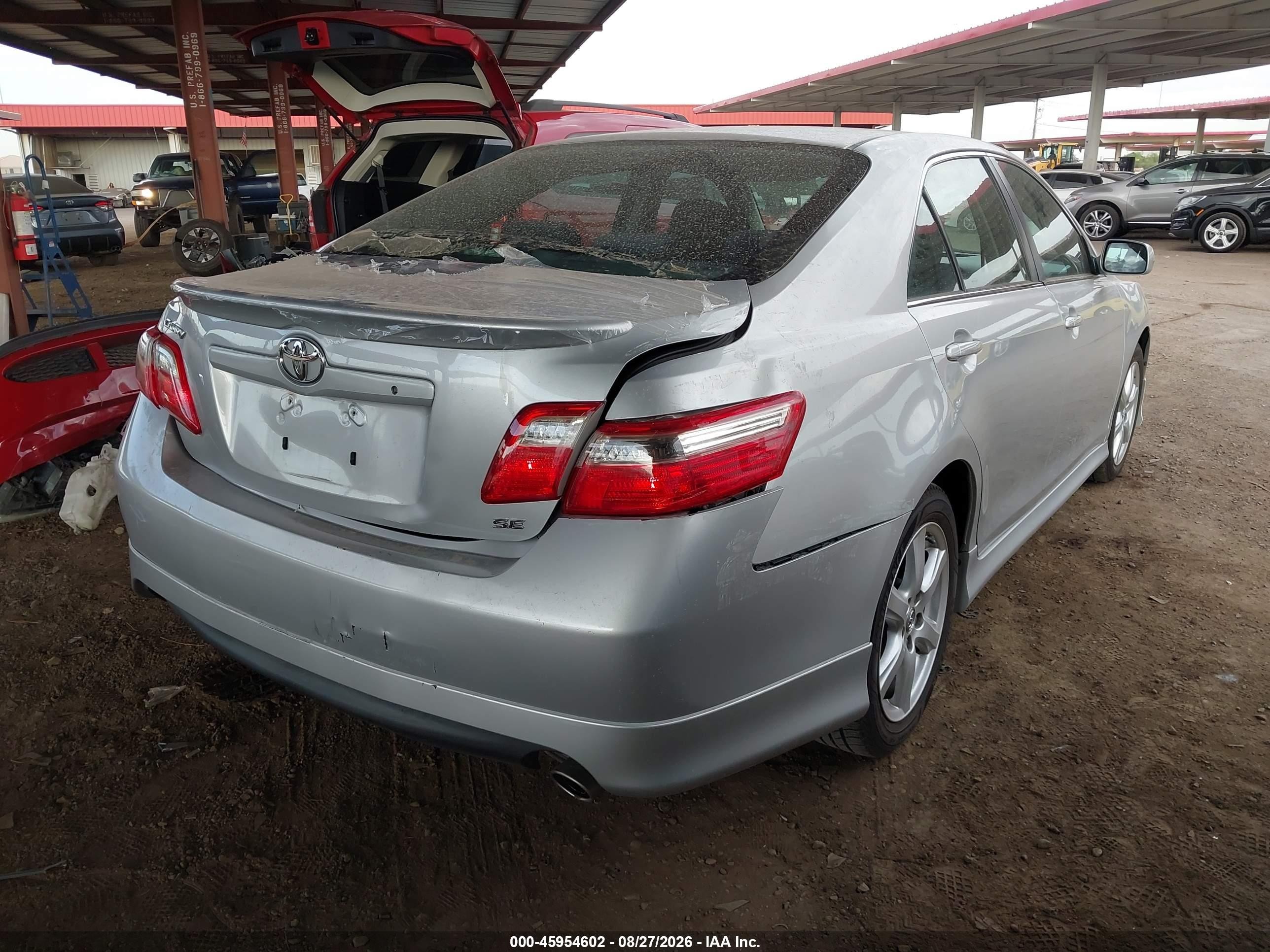 2007 Toyota Camry Se V6 Silver vin: 4T1BK46K27U535803