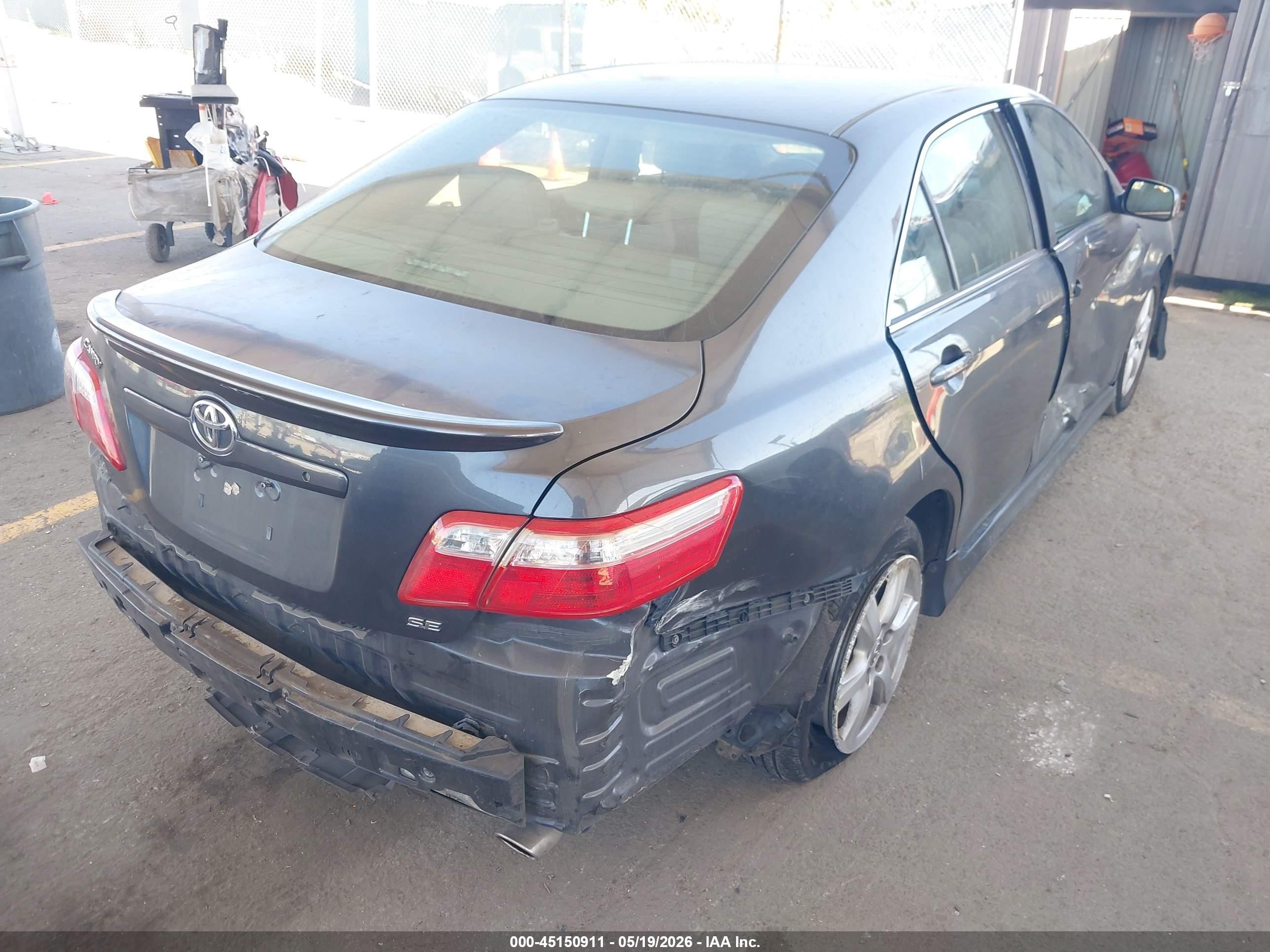 2007 Toyota Camry Se V6 Gray vin: 4T1BK46K27U551225