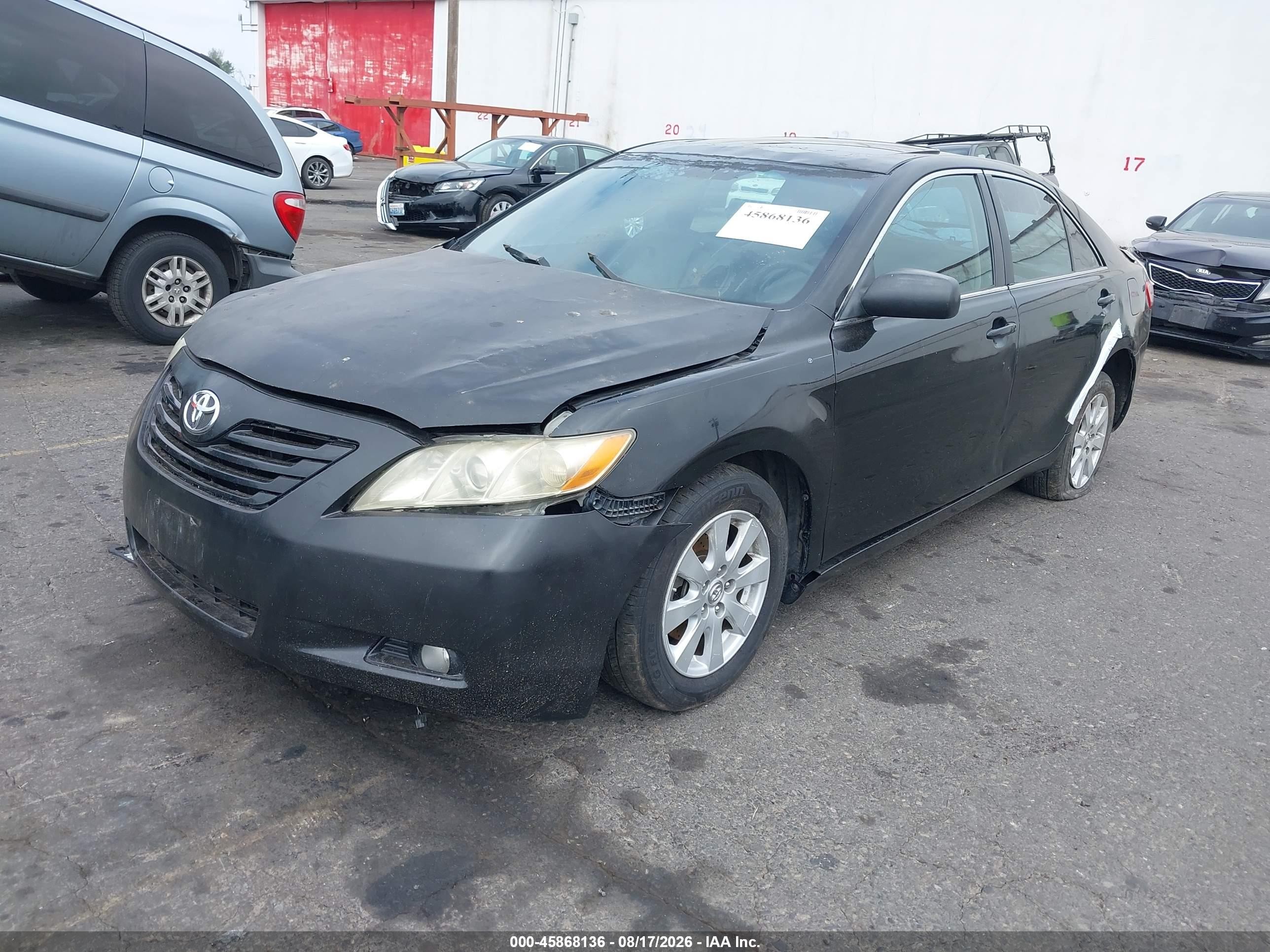 2008 Toyota Camry Xle Black vin: 4T1BK46K28U061000